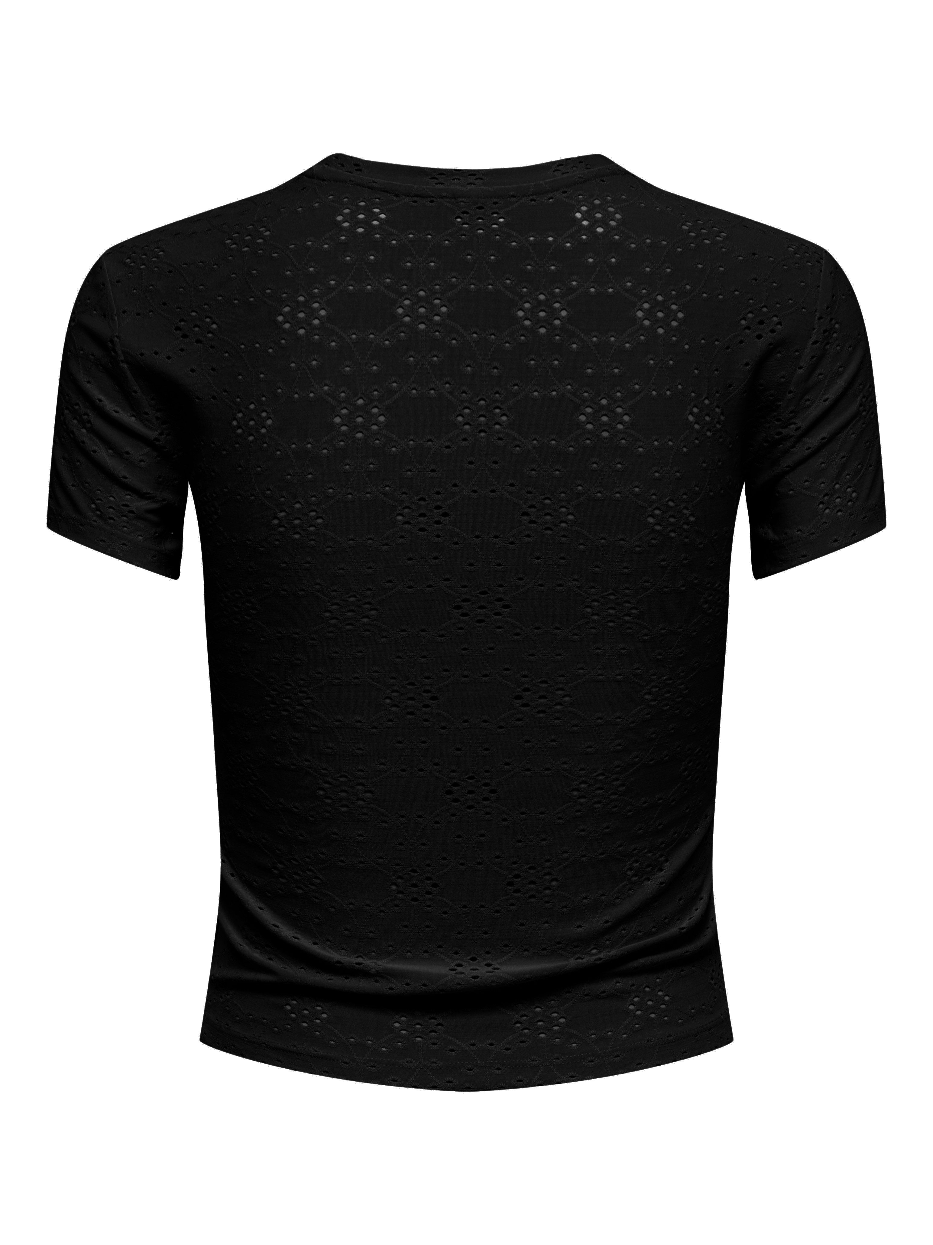 ONLY T-Shirt ONLSMILLA NEW S/S TOP JRS Materialmix, slim fit, Rundhals