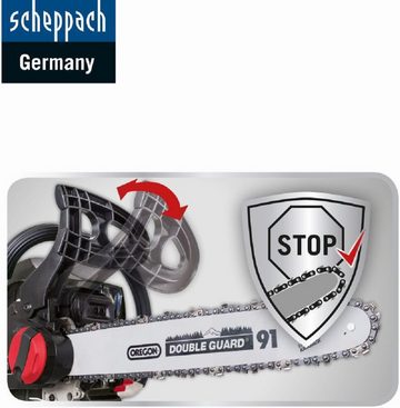 Scheppach Benzin-Kettensäge Benzin Kettensäge CSP41 16" Oregon Schwert 41cm³ 2 Takt Motor, Werkzeugloses Ketten-Schnellspann-System