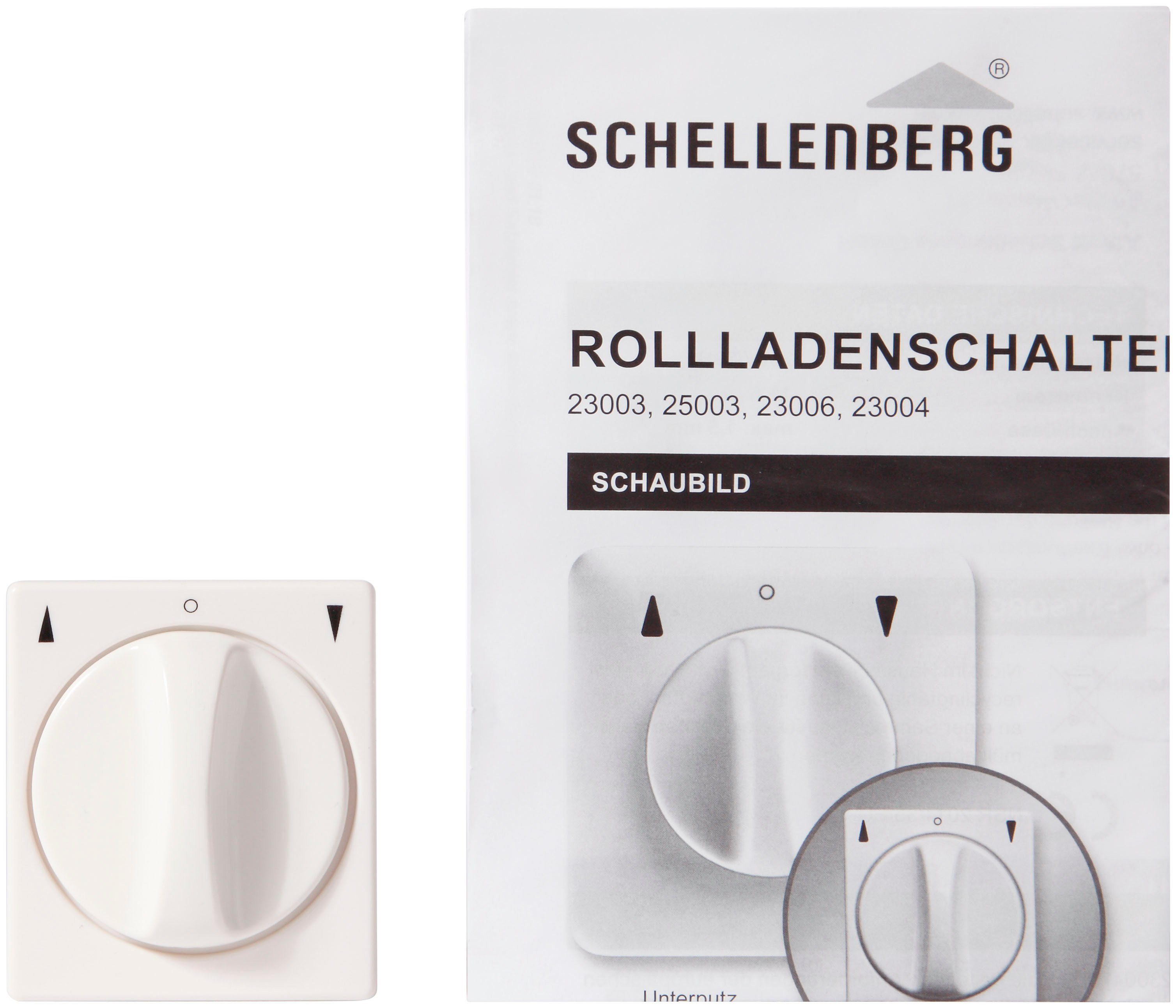 SCHELLENBERG Schalter Rollladenschalter zur Aufputz- und Unterputzmontage, zur Steuerung von mechanischen, elektronischen Markisen, Rohrmotoren