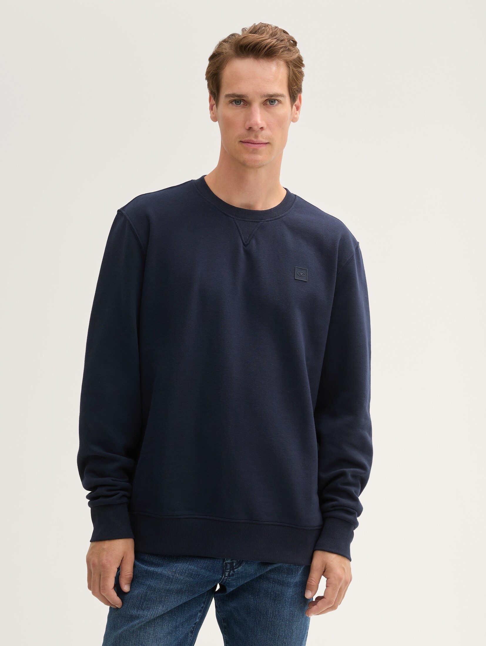 Tom Tailor Denim Herren Sweatshirt Logo Print Baumwolle