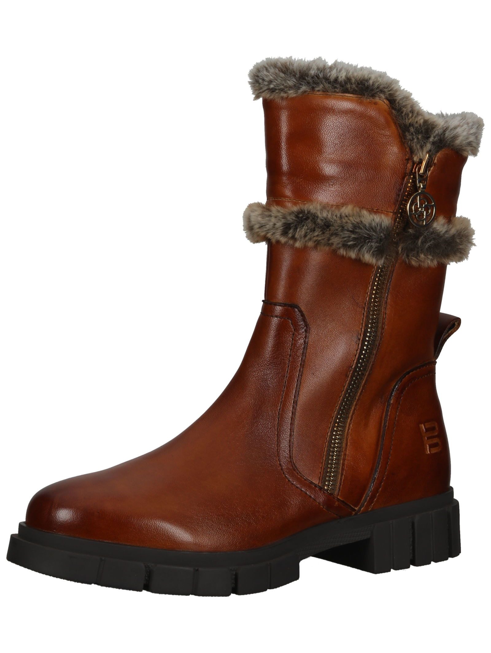 Stiefelette Leder/Textil . Stiefelette