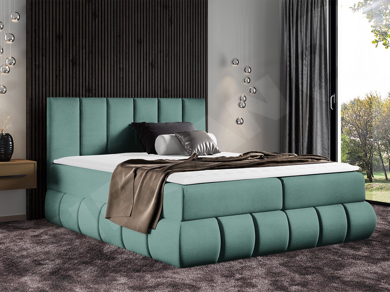 MIRJAN24 Boxspringbett Venezia (Matratze + Topper), mit 2 Bettkästen, Bett für Schlafzimmer