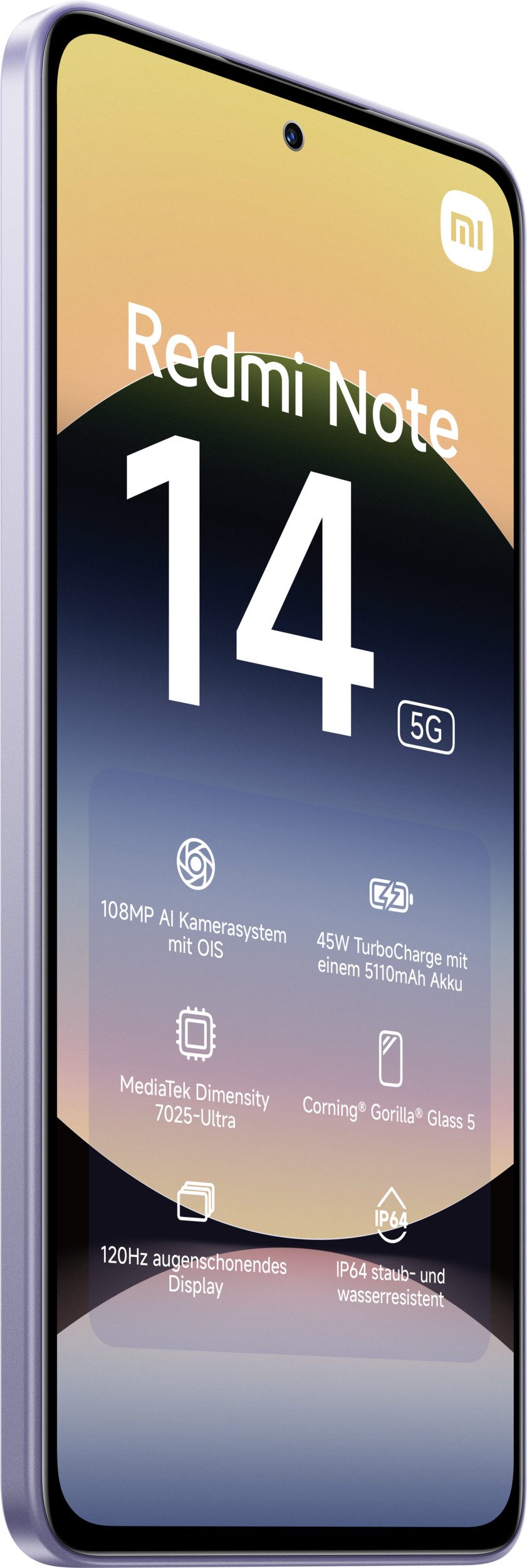 Xiaomi Xiaomi Redmi Note 14 5G Lavendellila 8 Gigabyte 256 Gigabyte Smartphone (256 GB Speicherplatz, 108 MP MP Kamera, Built-In GPS,Portable,Dual SIM) – Bild 2 von 5