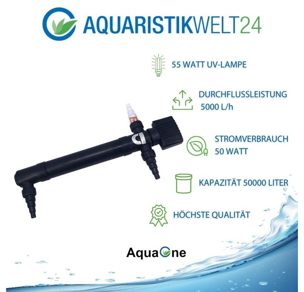 Thumbnail - Aquaone UVC-Klärer AquaOne Cuv 155 Uvc Wasserklärer 55W Aquarium Teich Algenvernichter
