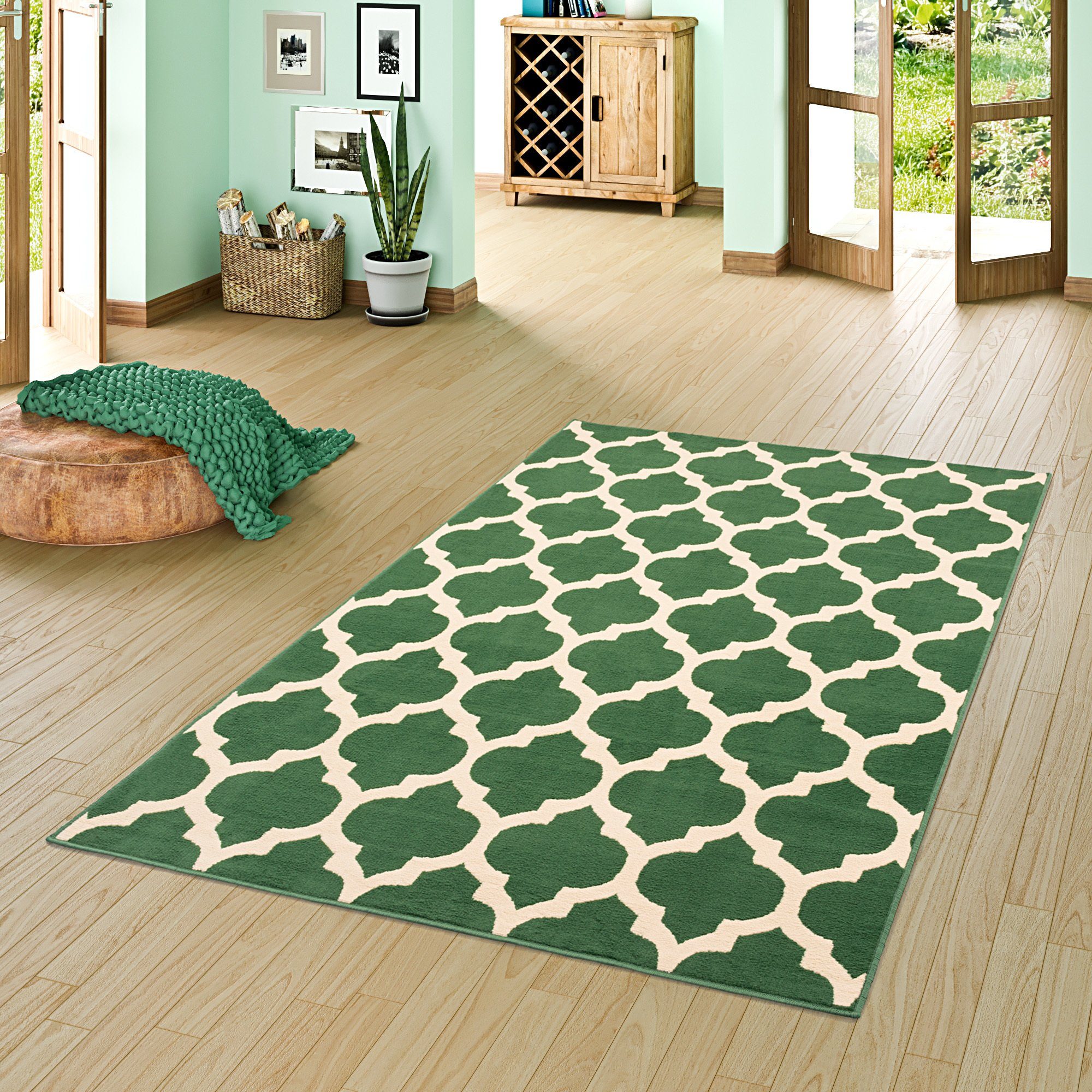 Pergamon Designteppich Teppich Modern Trendline Fliesenoptik, Rechteckig, Höhe: 8 mm