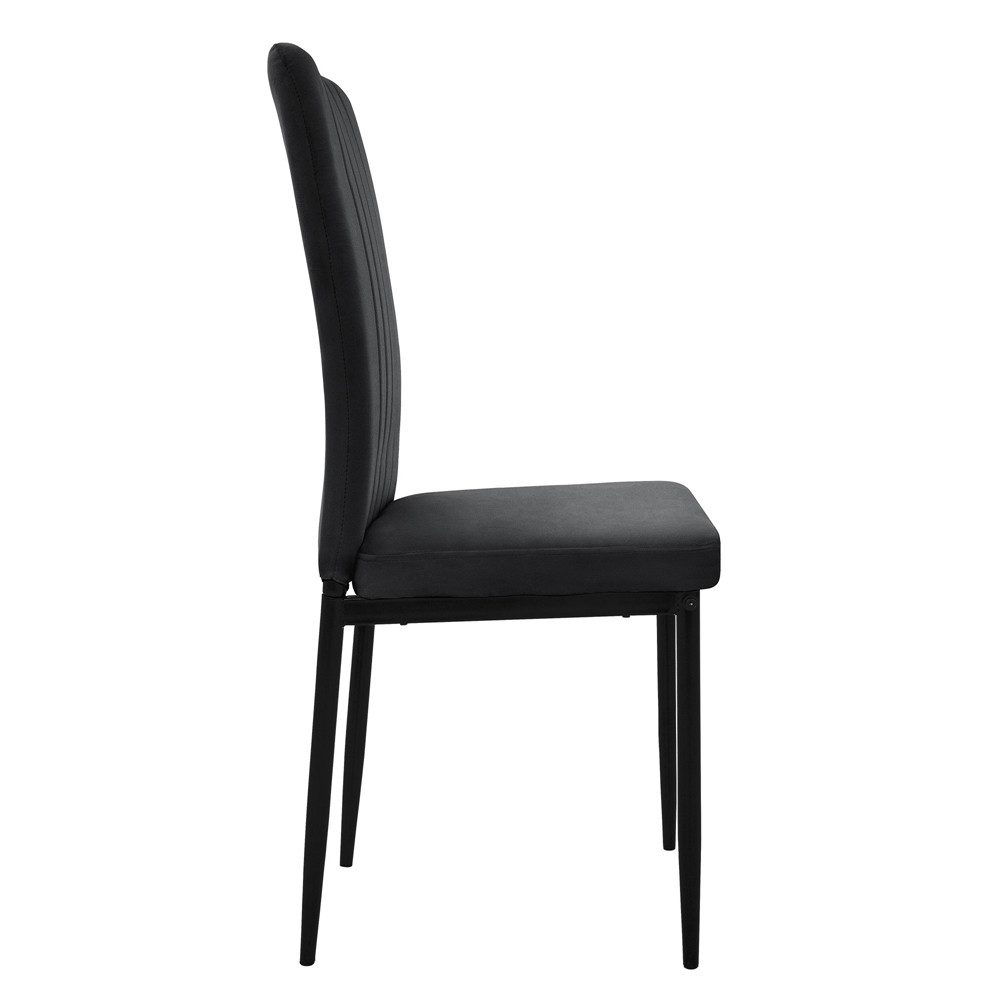 ML-DESIGN Stuhl Esszimmerstuhl mit Rückenlehne Samtbezug & Metallbeinen Küchenstühl (4 St), Polsterstuhl ergonomisch Esstisch-Stuhl Wohnzimmerstuhl – Bild 3 von 5