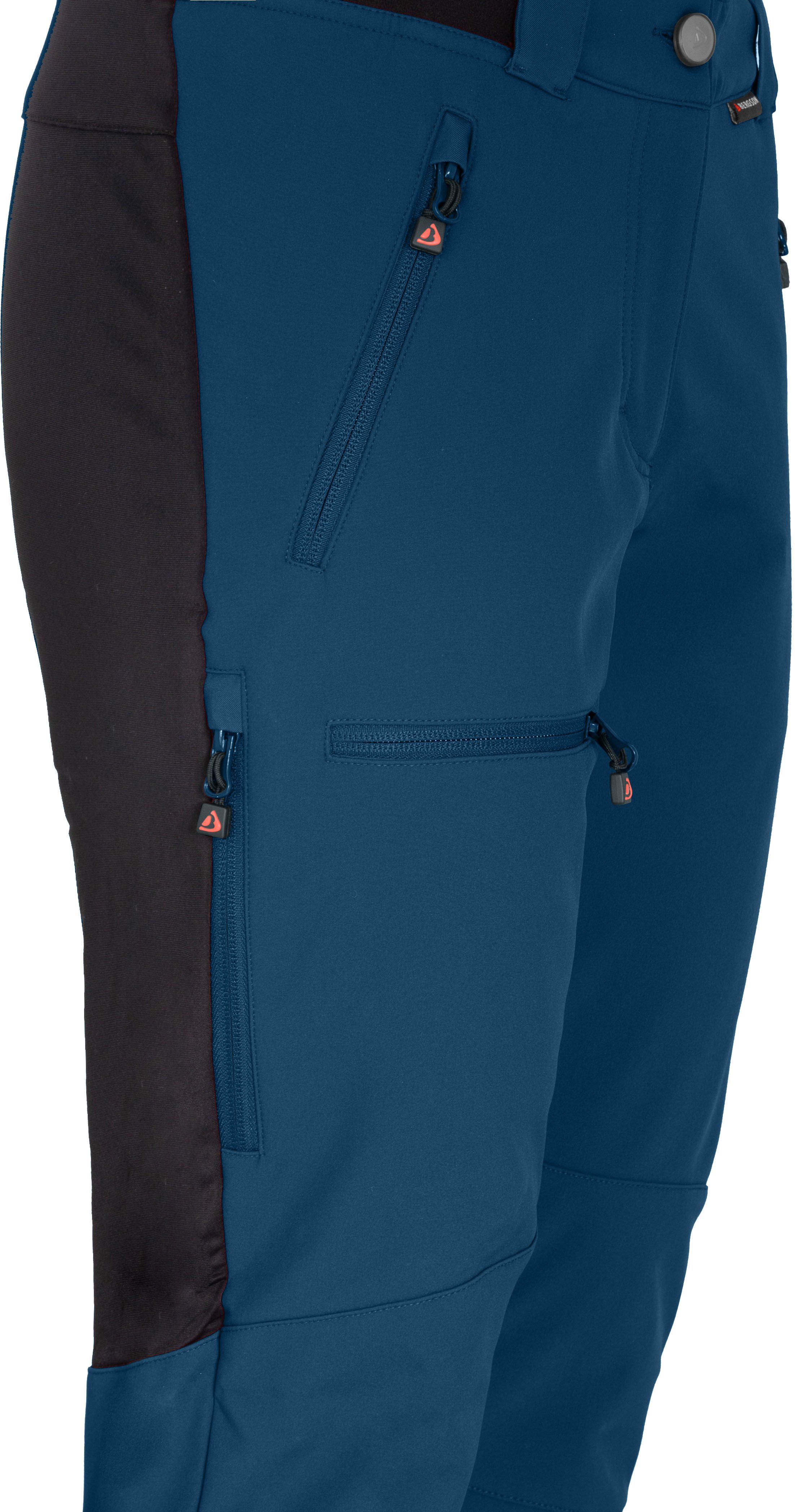 Bergson Outdoorhose BRYNE COMFORT (slim) Damen Winter Softshellhose, mit warmem Innenfleece & elastischem Gesä