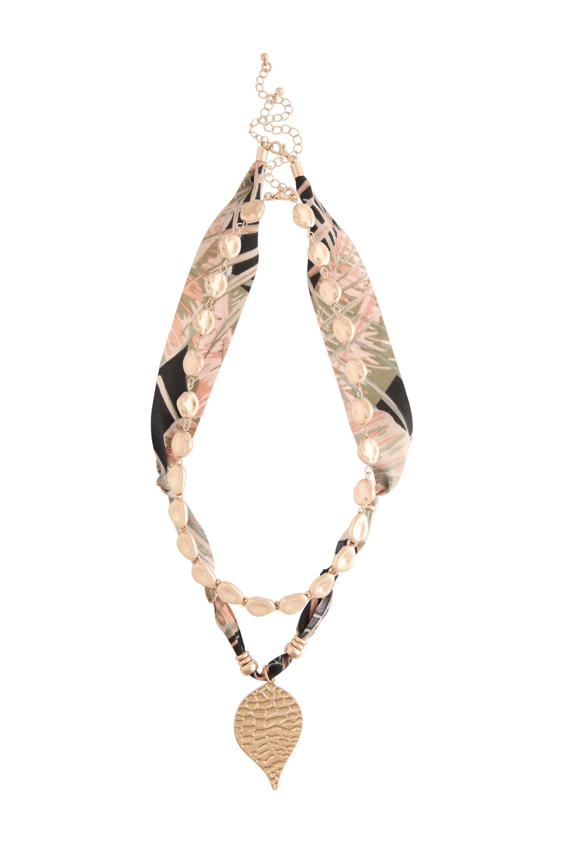 Next Charm-Kette Lipsy Schal-Halskette mit kleinen Blattanhänger (1-tlg)