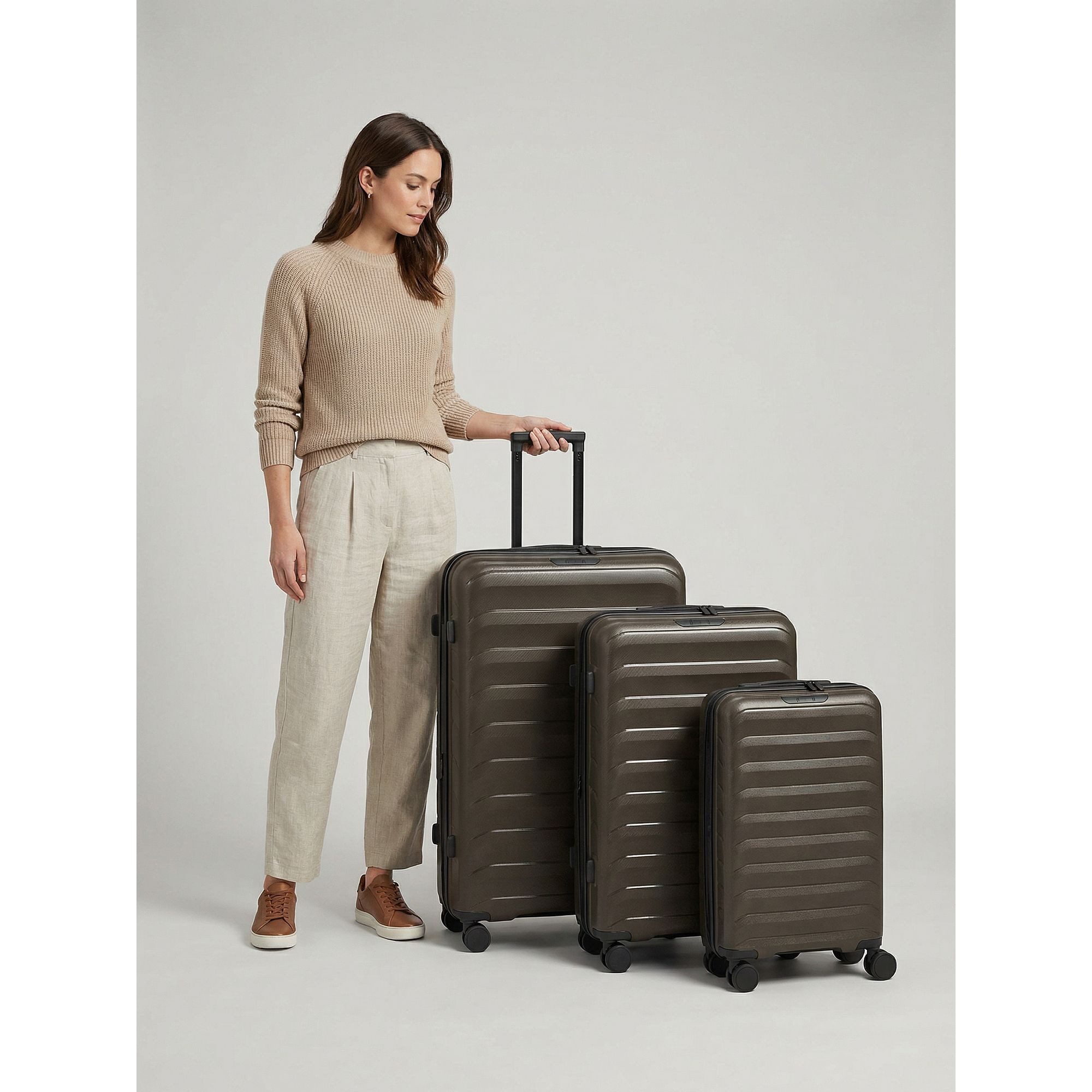 D&N Trolleyset Toronto, 4 Rollen, (3-teilig, 3 tlg), Polypropylen