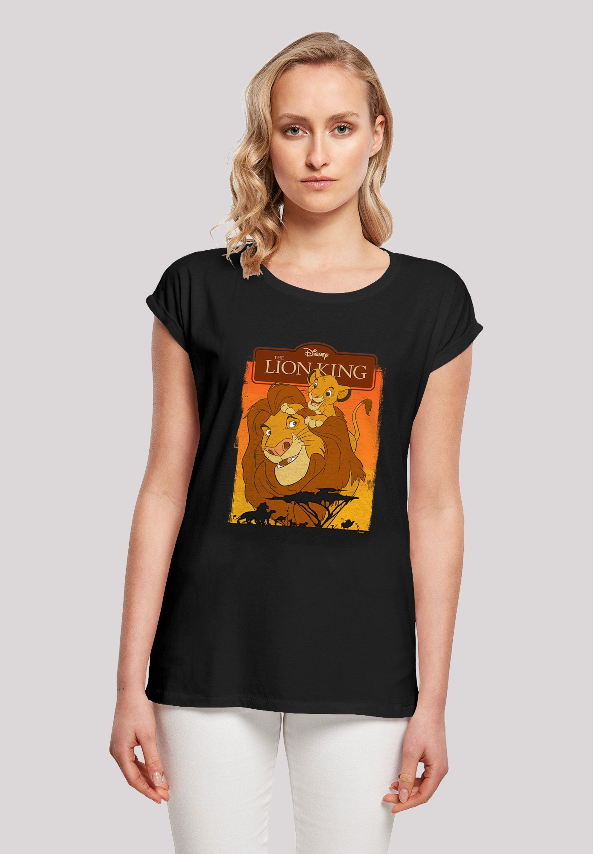 F4NT4STIC T-Shirt König der Löwen Simba und Mufasa' Print, Langer Schnitt  und verkürzte Ärmel