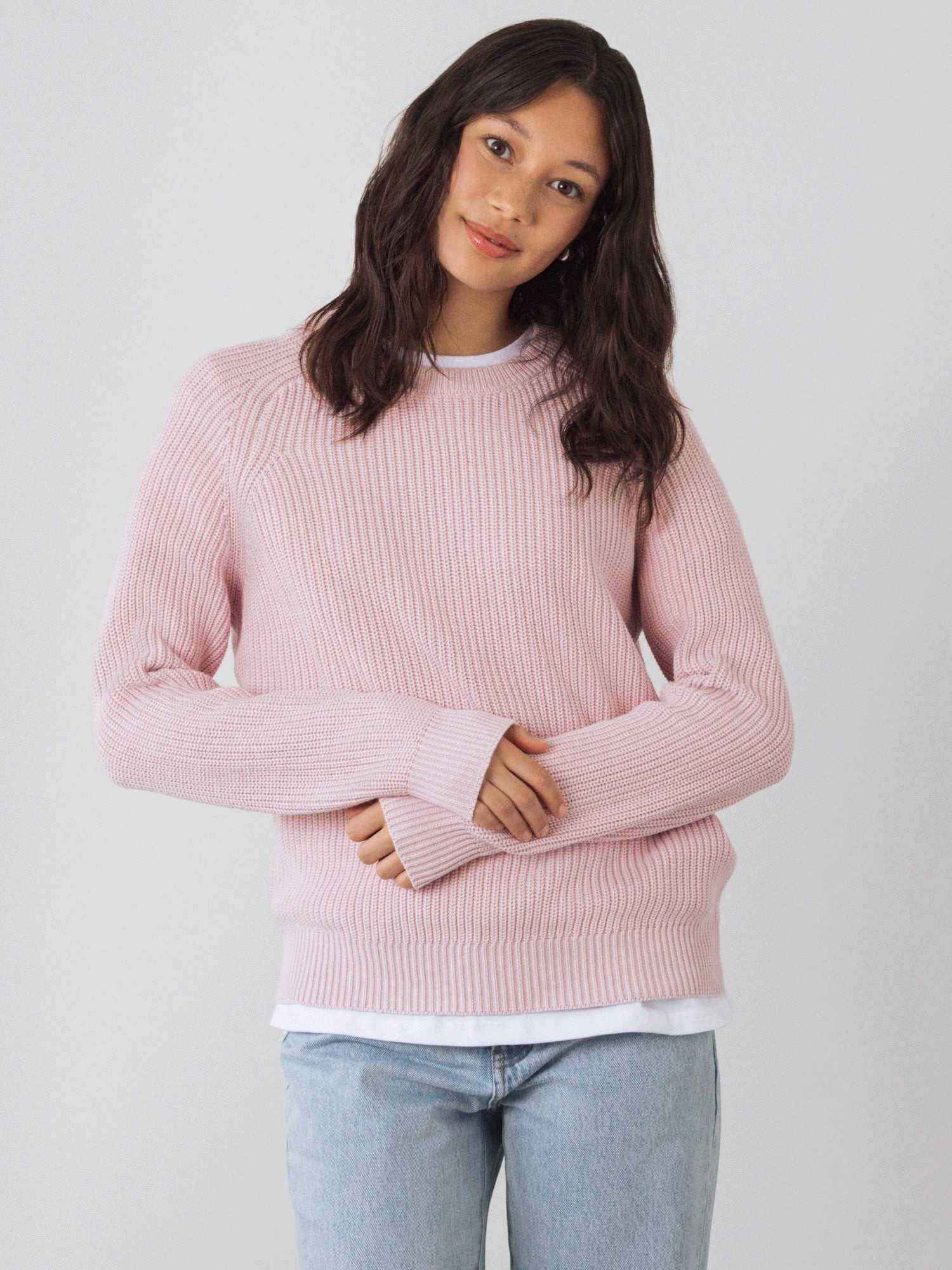 HONEST BASICS Strickpullover Grobstrick Pullover Damen aus Bio-Baumwolle