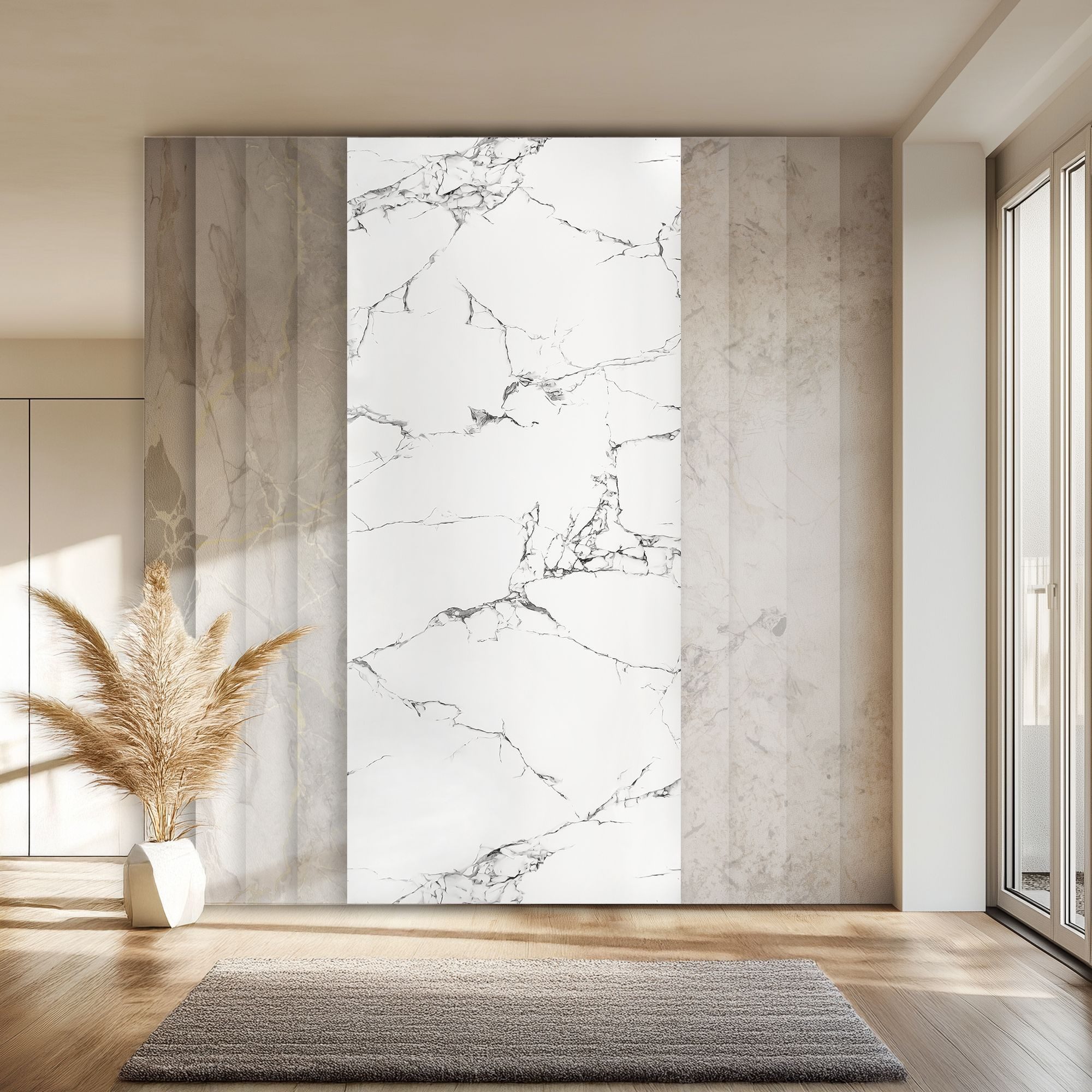 Hexim Wandpaneel, (Marmorplatten Optik 1 Stück 280x122 cm SPC Kunststoff Innen & Außenbereich Granit Steinoptik - Duschrückwand Küchenrückwand Spritzschutz Wandplatte (3,42 m² 2010) A-Serie)