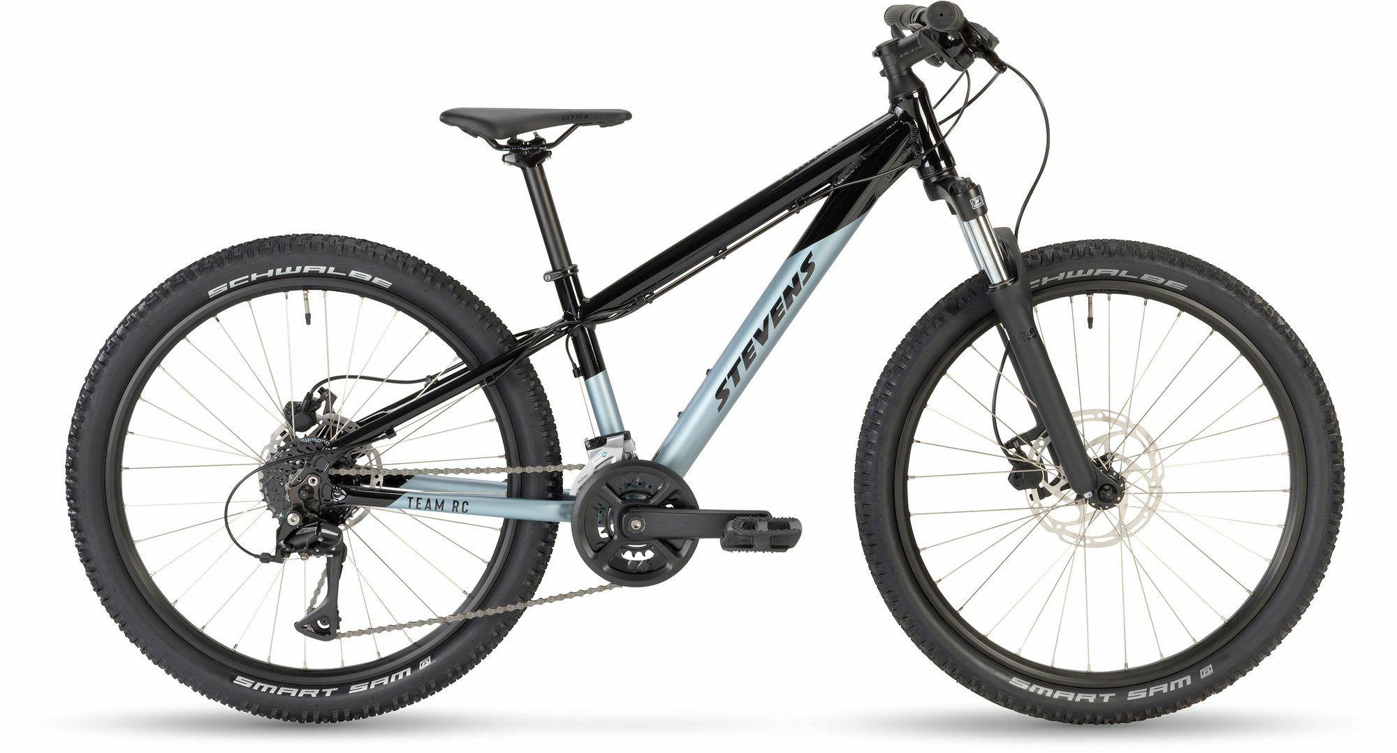 Henry Stevens Kinderfahrrad Kinderfahrrad Team RC Space Black 24" Diamant, 16 Gang Shimano Shimano Acera RD-M3020-8 Schaltwerk