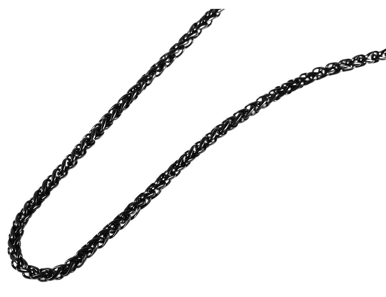 Kette ohne Anhänger Halskette – Kordelkette aus Edelstahl 60 cm
