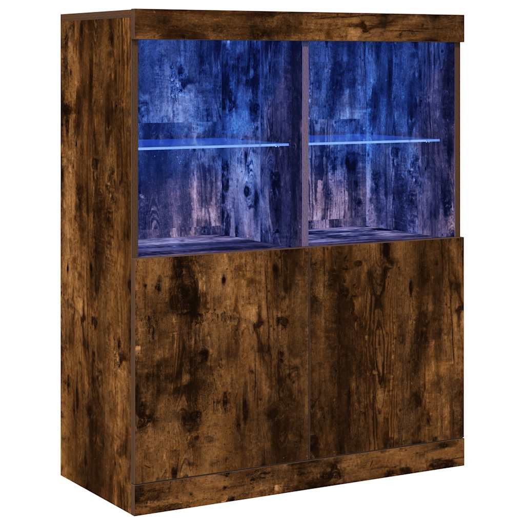 vidaXL Fächerschrank Sideboard Räuchereiche 81x37x100 cm günstig online kaufen