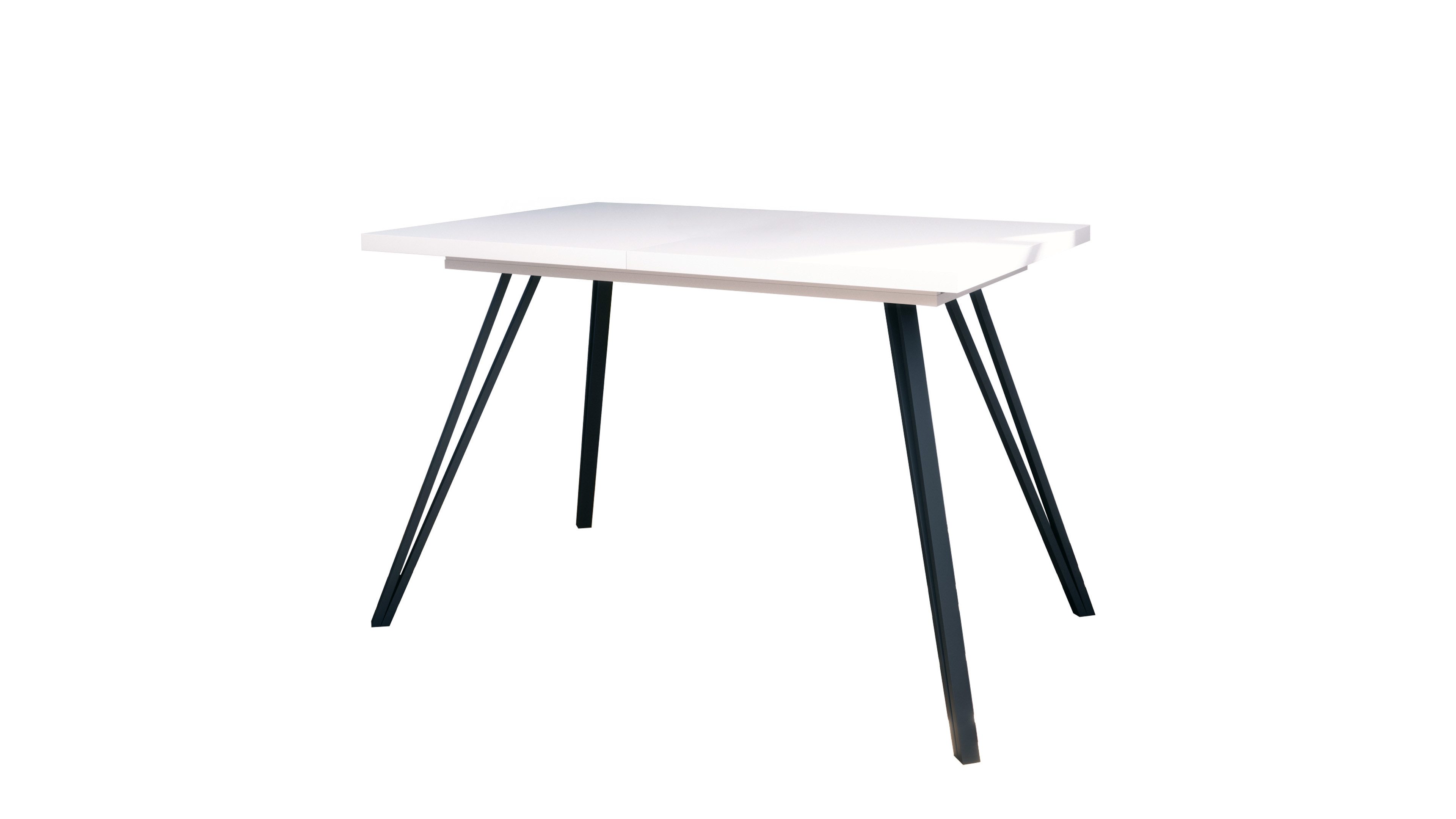 Vladon Esstisch Life (Tischplatte ausziehbar), 120 / 160 x 75 x 80 cm Weiß günstig online kaufen