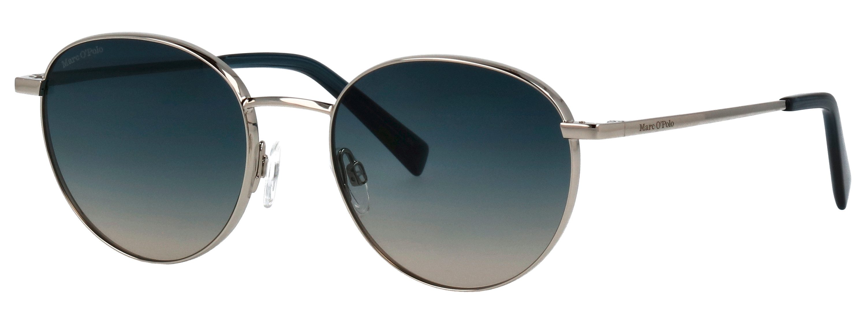 Marc O'Polo Sonnenbrille Modell 505123 Form Panto, Logoschriftzug auf Bügel, Metallfassung