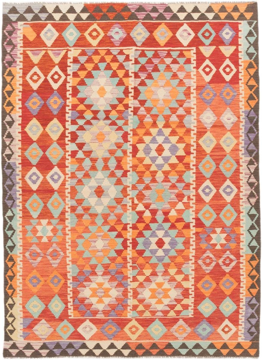 Orientteppich Kelim Afghan 170x226 Handgewebter Orientteppich, Nain Trading, rechteckig, Höhe: 3 mm