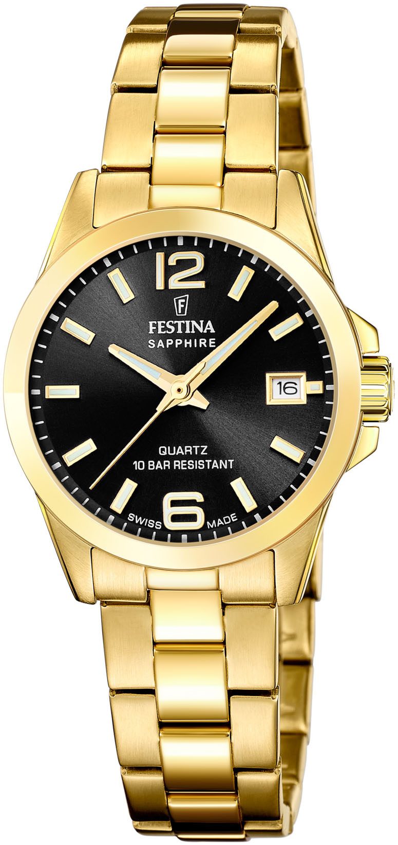Festina Quarzuhr F20050/4, Armbanduhr, Damenuhr, Swiss Made, Edelstahlarmba günstig online kaufen