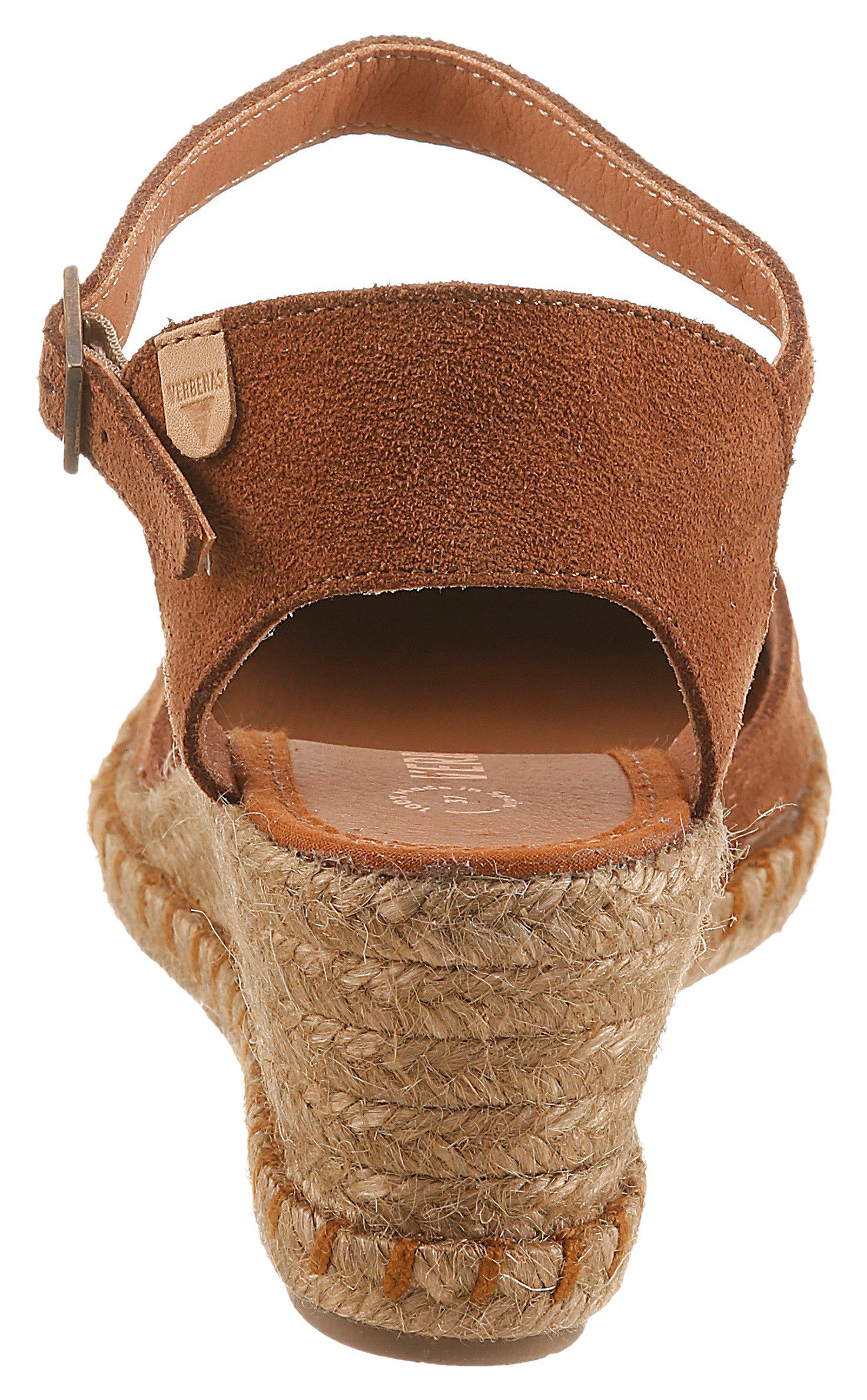 VERBENAS Slingpumps Keilsandalette, Sommerschuh, Urlaubsschuh mit Bastbesatz