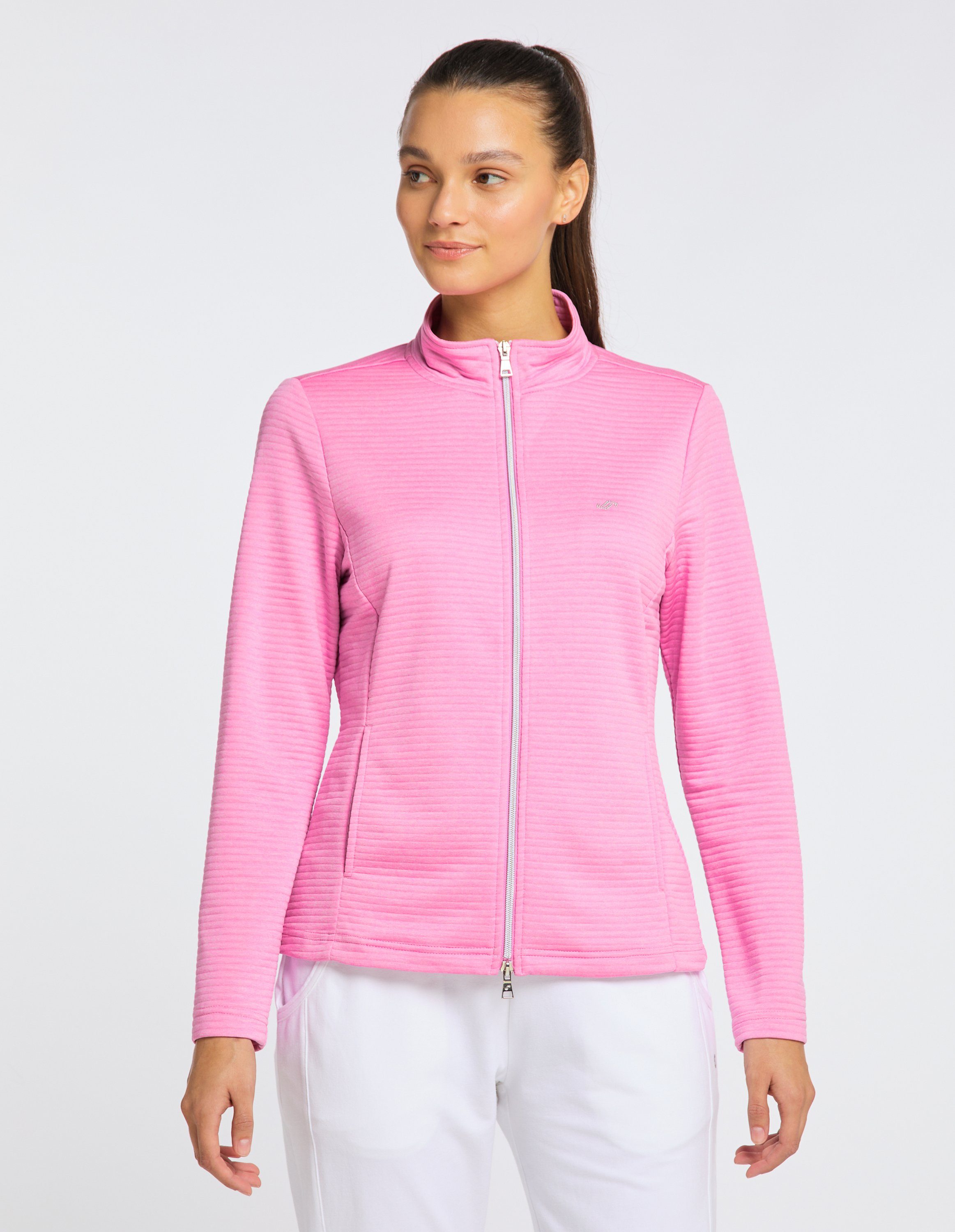 Jacke pink melange Trainingsjacke Joy cyclam Sportswear PEGGY
