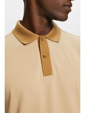 Esprit Collection Poloshirt Zweifarbiges Piqué-Poloshirt