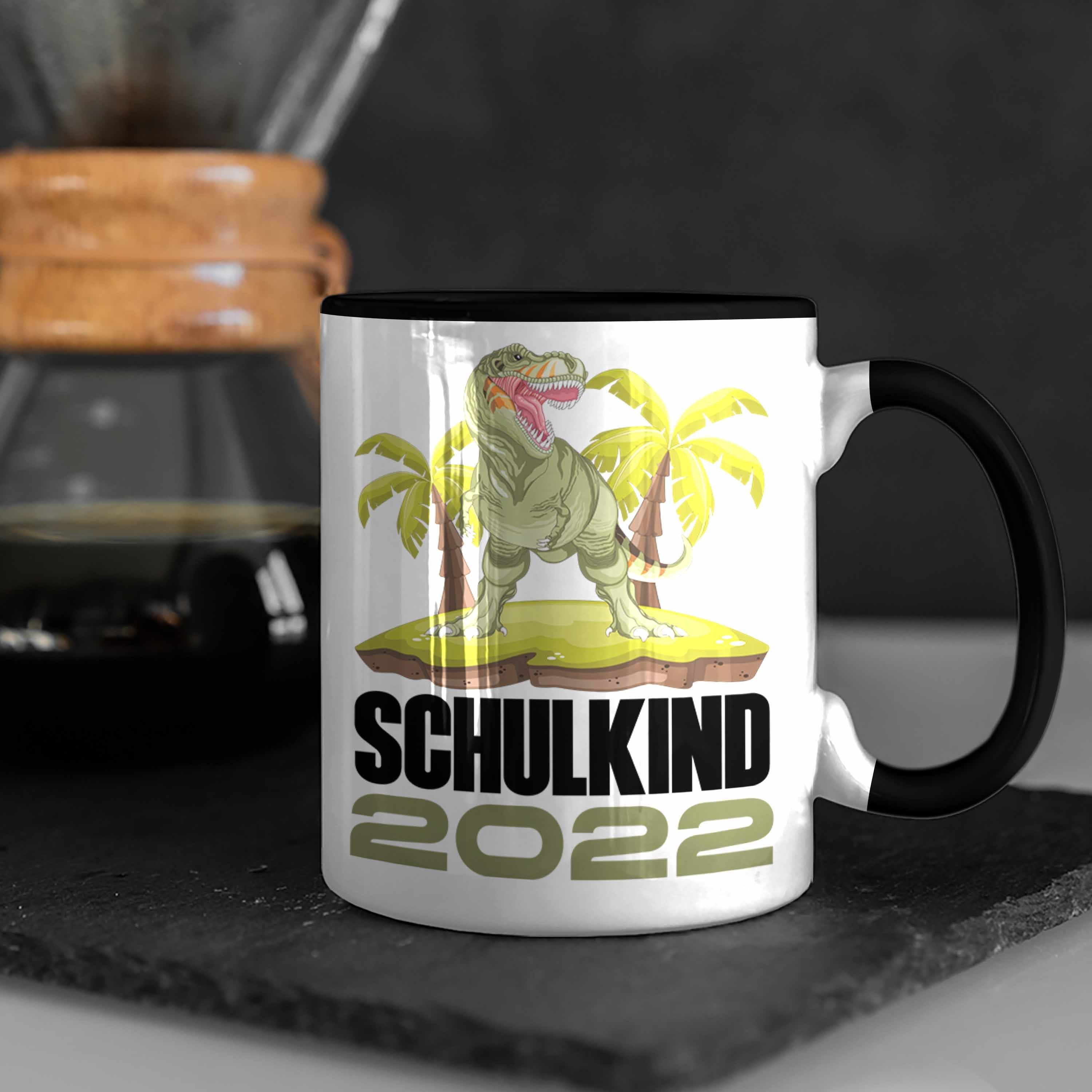 2022 Geschenk Schulanfang Geschenkidee Schwarz Einschulung - Tasse 1 Trendation Füllung Schultüte Schulstart für Jungs Trendation Tasse Schuleinführung Junge Schultag Schulkind