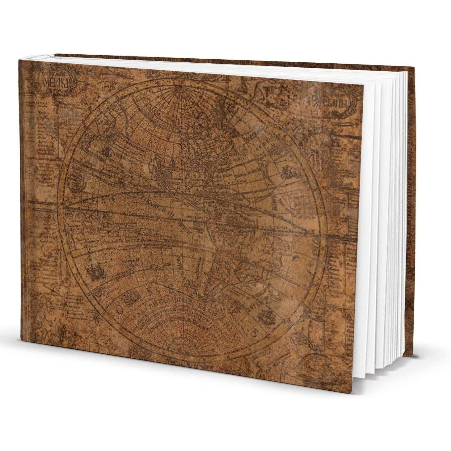 Logbuch-Verlag Notizbuch Notizbuch A4 Querformat Alte welt vintage - leeres Buch - 148 Seiten