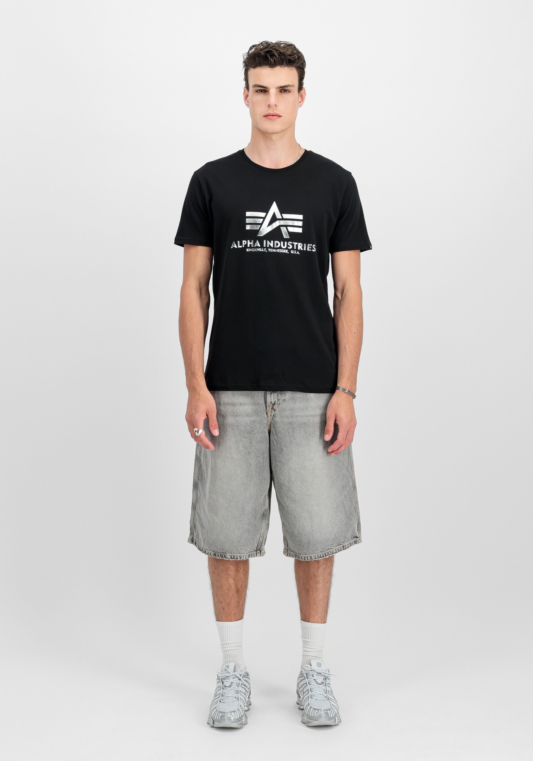 Alpha Industries T-Shirt Basic T-Shirt BL Foil Print