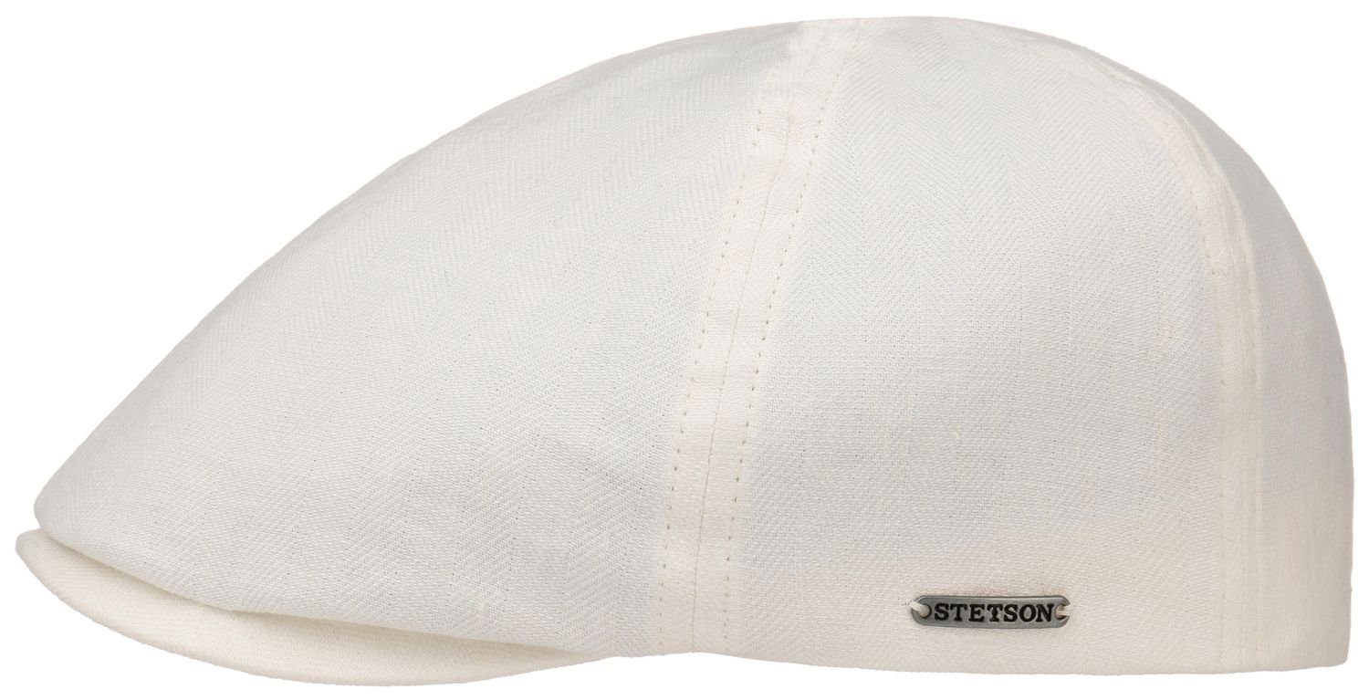 Stetson Schiebermütze Sommer Duck-Cap in Fischgrätmuster mit UV-Schutz UPF 40+ 310 Fischgr. sz/weiß