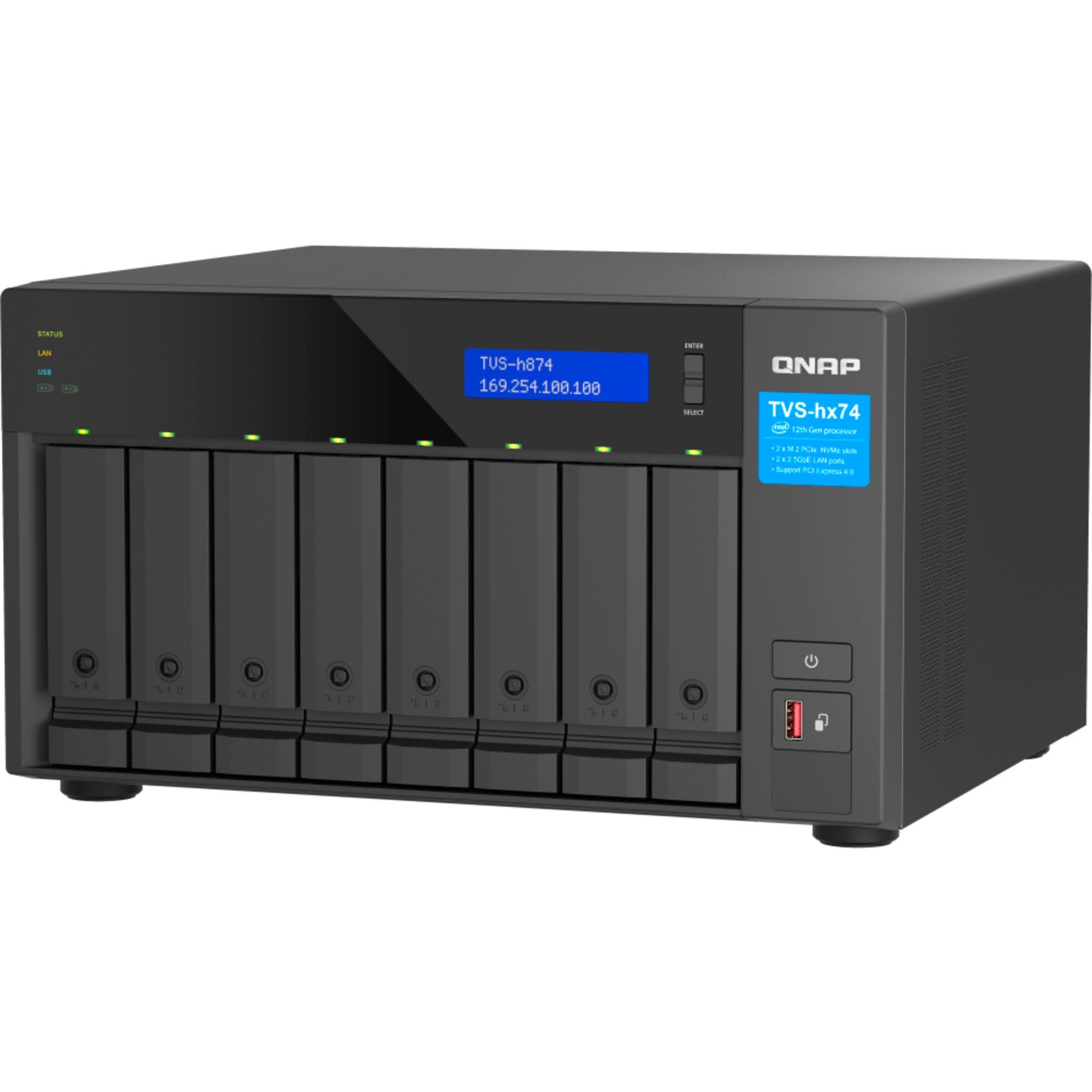QNAP Festplatten-Gehäuse QNAP TVS-h874-i7-32G, NAS
