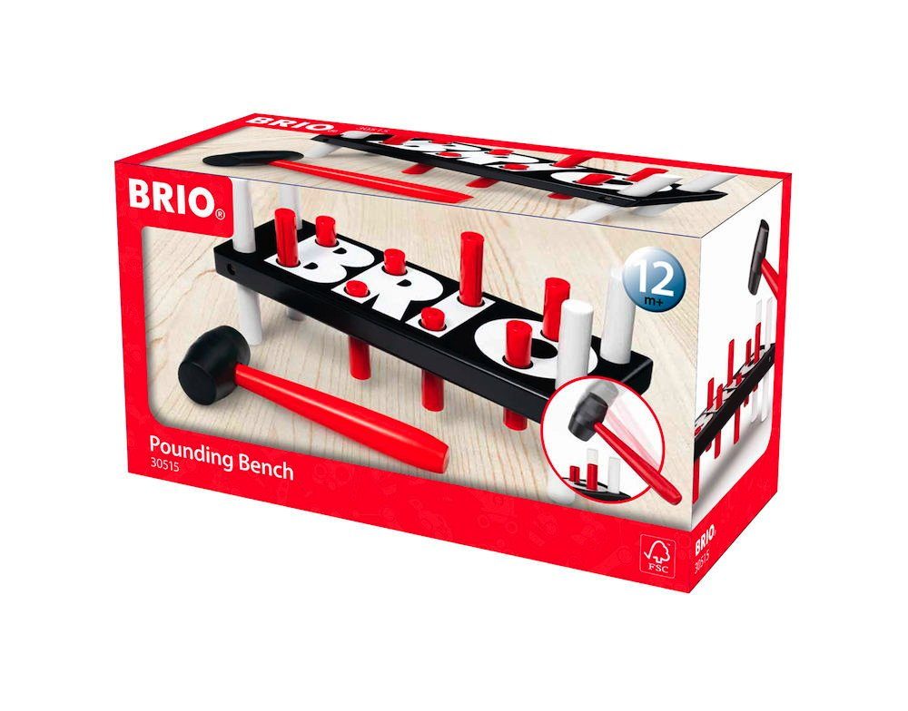 BRIO® Spielzeug-Musikinstrument Brio Holz Musikinstrument Schwarze Klopfbank 10 Teile 30515