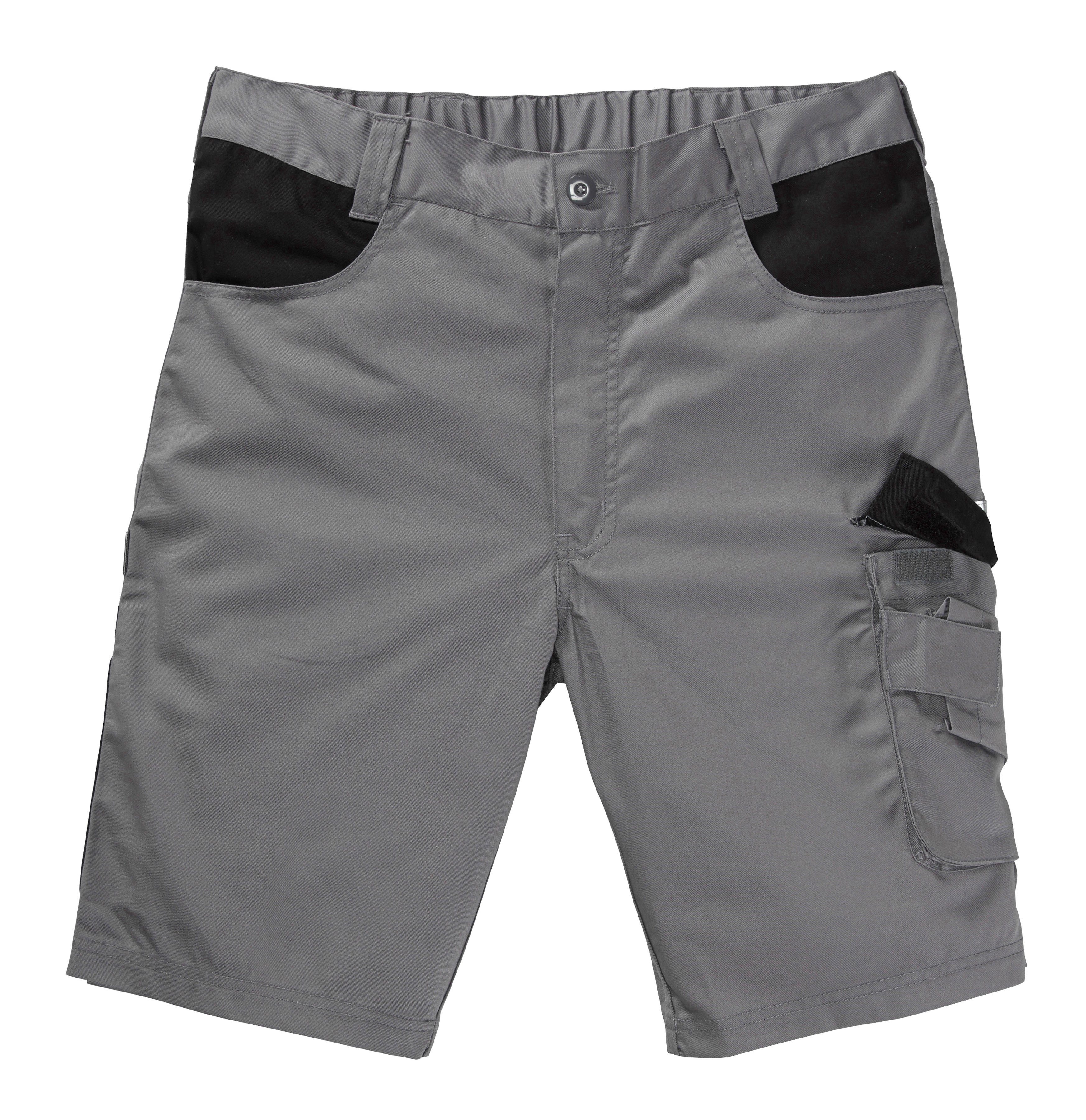 safety& more Arbeitsshorts Pull mar mit Reflexeinsatz grau-schwarz | Shorts