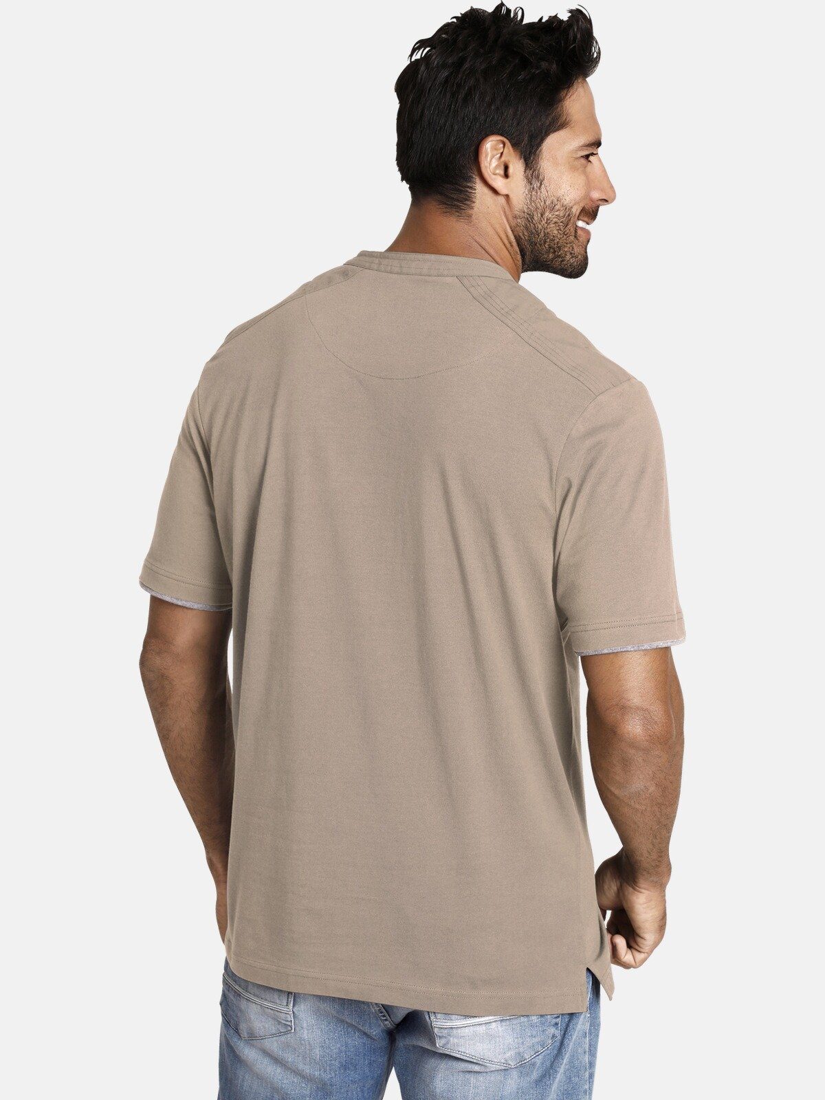 NANTE Jan beige im Vanderstorm trendigen Lagen-Look T-Shirt