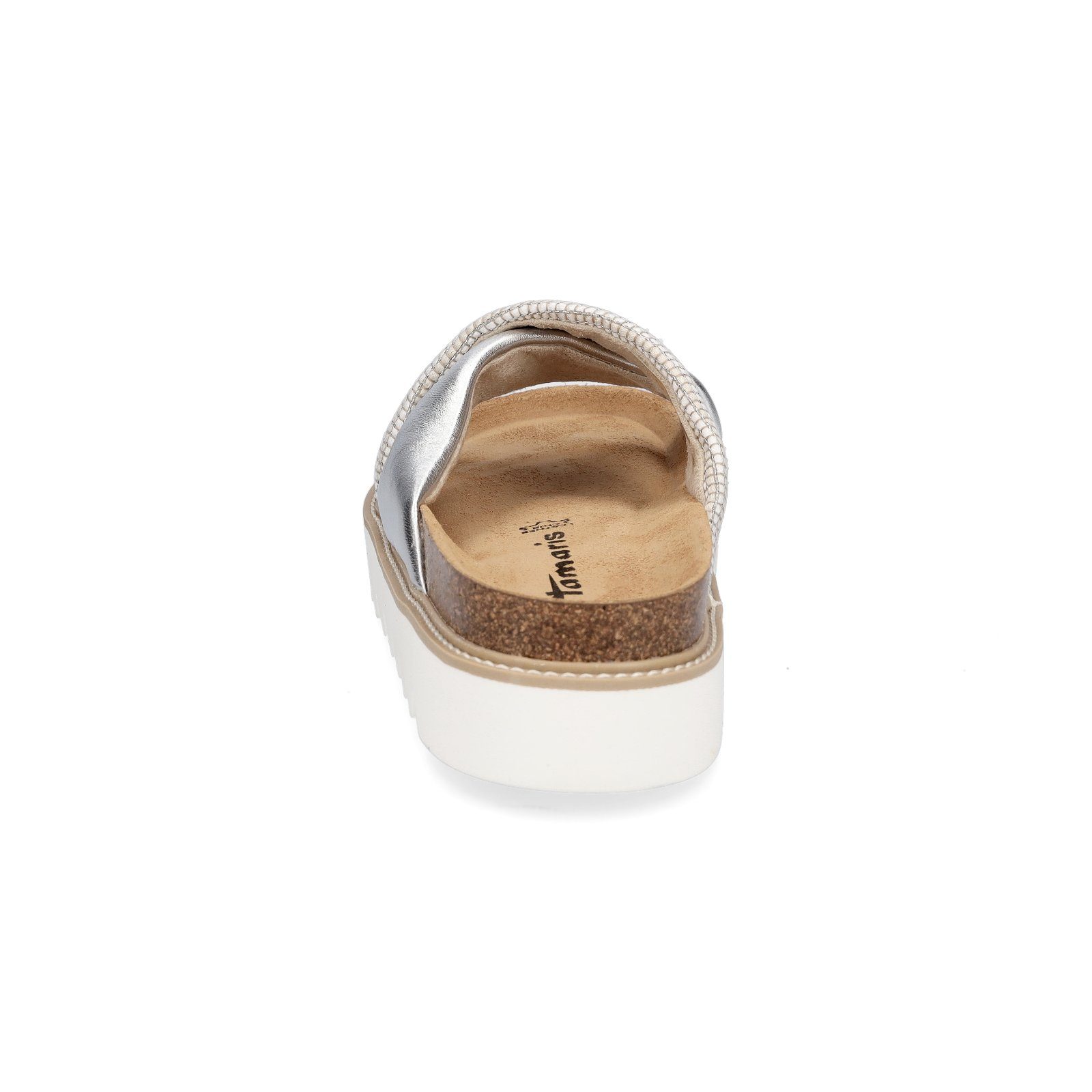 Tamaris Tamaris Damen Pantolette silber kombi Pantolette