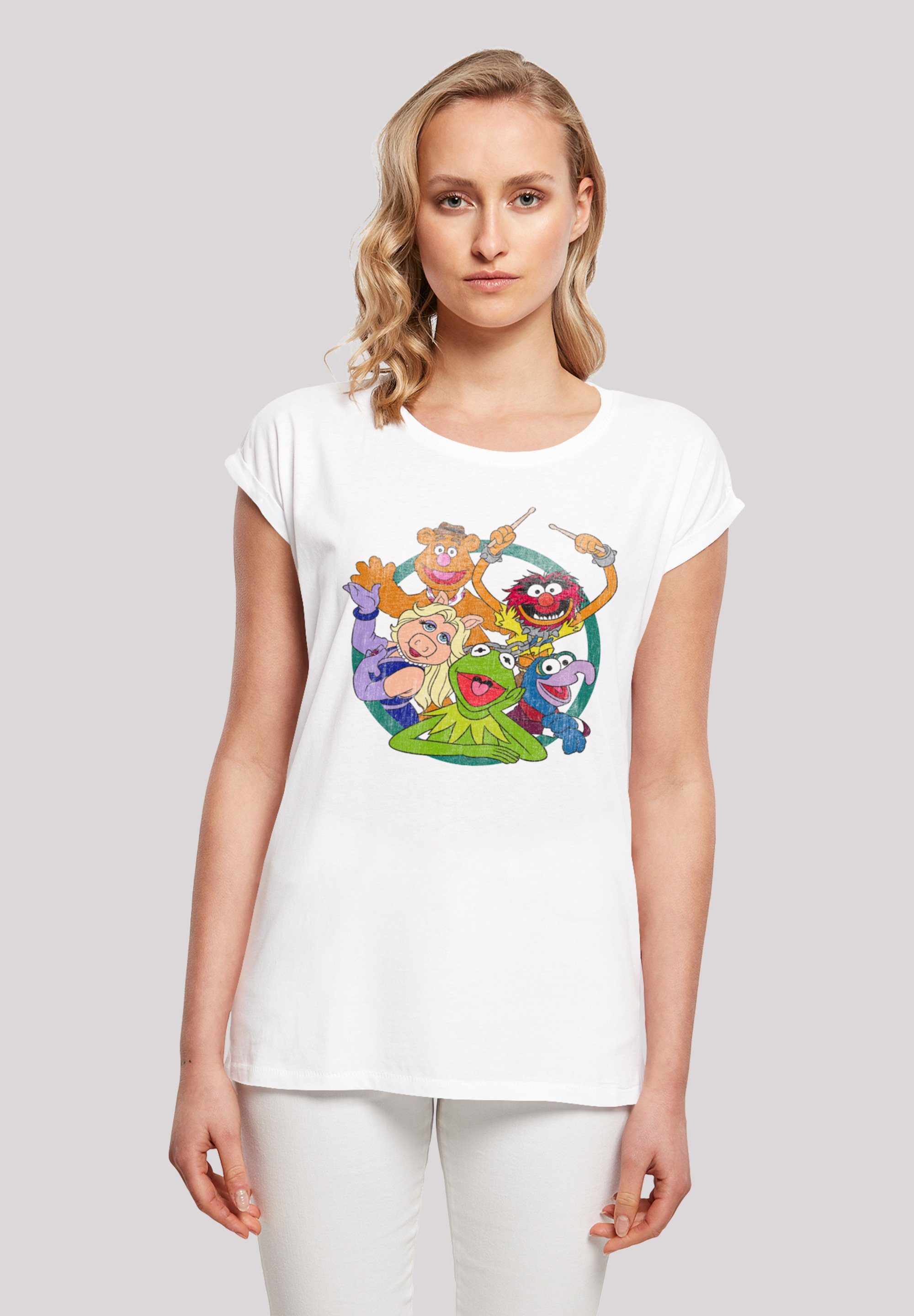 Die Circle Group T-Shirt F4NT4STIC Print weiß Disney Muppets