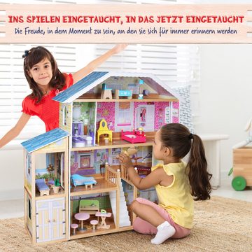 Infantastic Puppenhaus XXXL Puppenhaus Kinder Puppenvilla Puppenstube Dollhouse, (1-tlg)