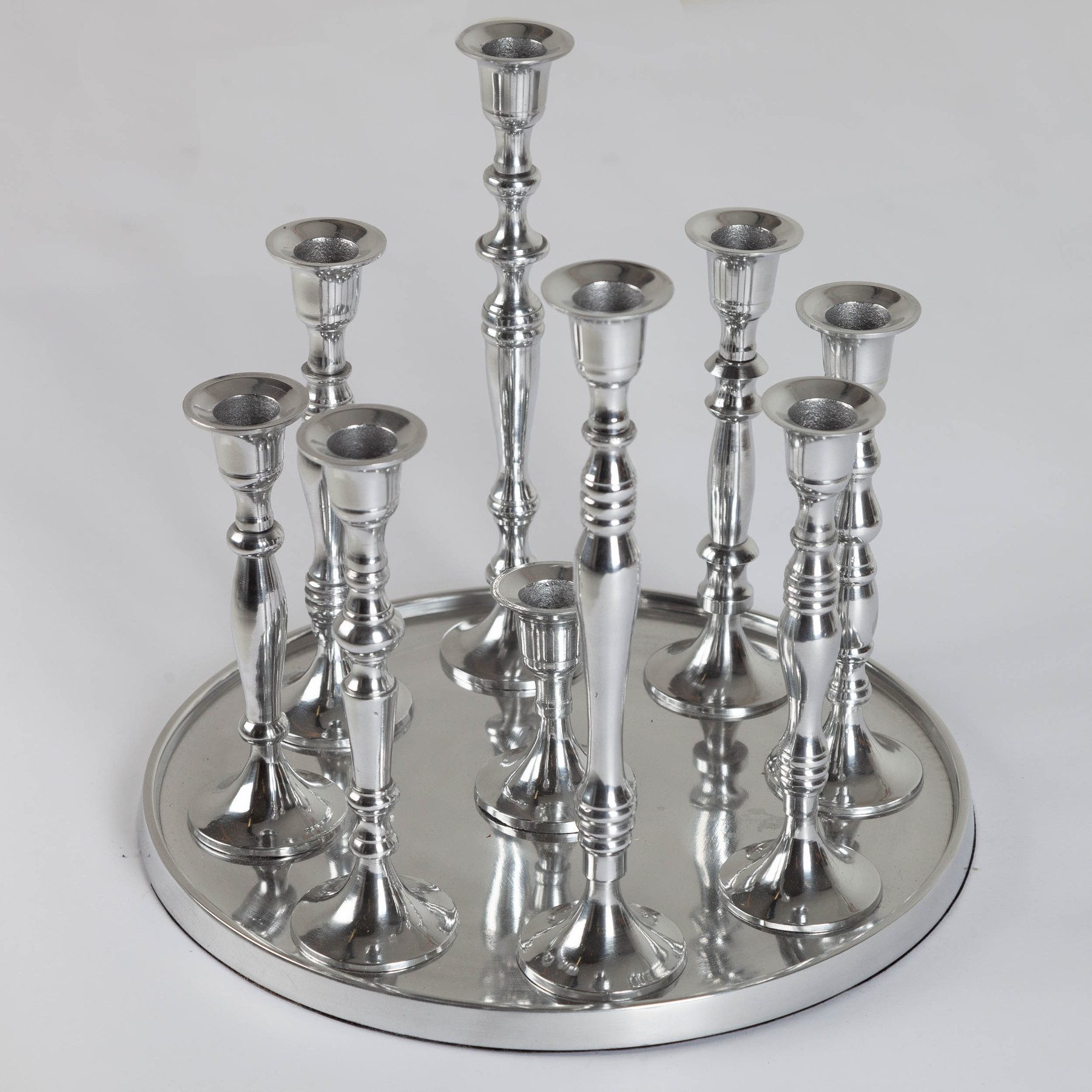 Kerzenständer MODERN BAROCK 25cm silber