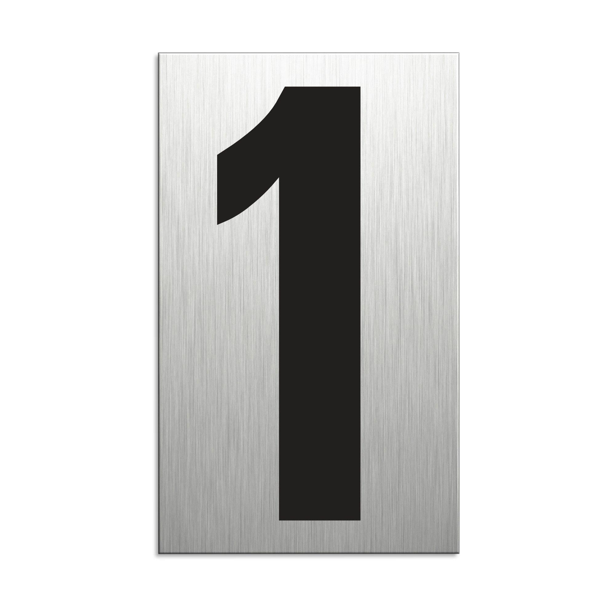 OFFORM DESIGN Hinweisschild Zahl Nummer beliebig kominierbar Aluminium selbstklebend 100x60 mm
