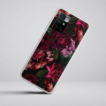 DeinDesign Handyhülle Rose Blumen Blume Dark Red and Pink Flowers, Xiaomi Redmi 10 Silikon Hülle Bumper Case Handy Schutzhülle