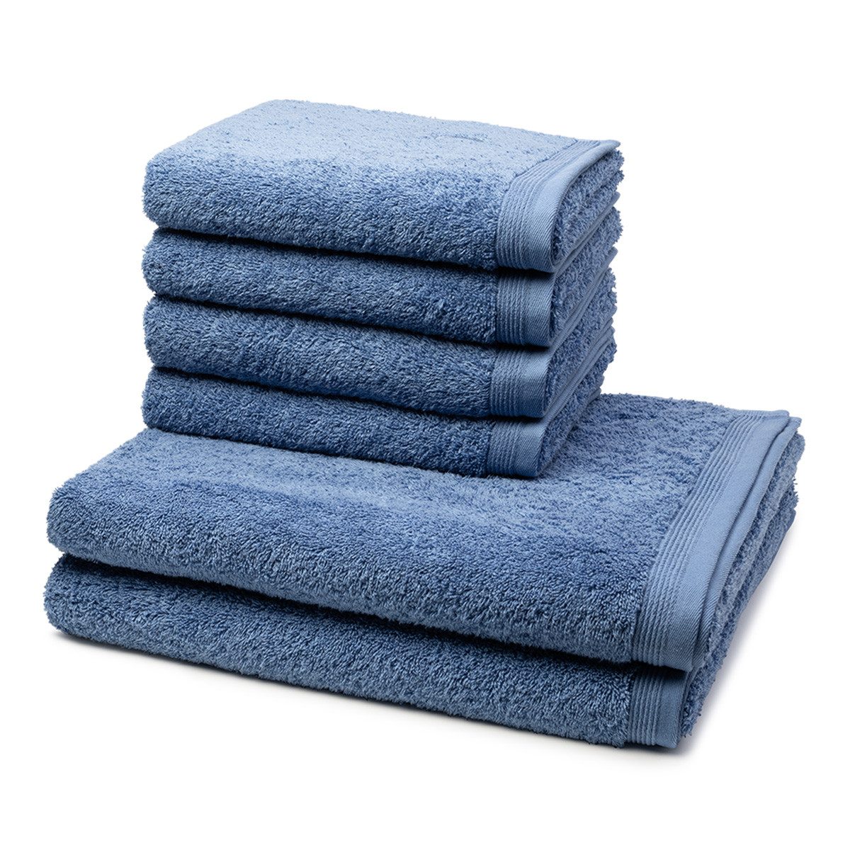 Möve Handtuch Set Superwuschel, Walkfrottee (Spar-Set, 6-St), 4 X Handtuch 2 X Duschtuch im Set - Baumwolle - Saugstark