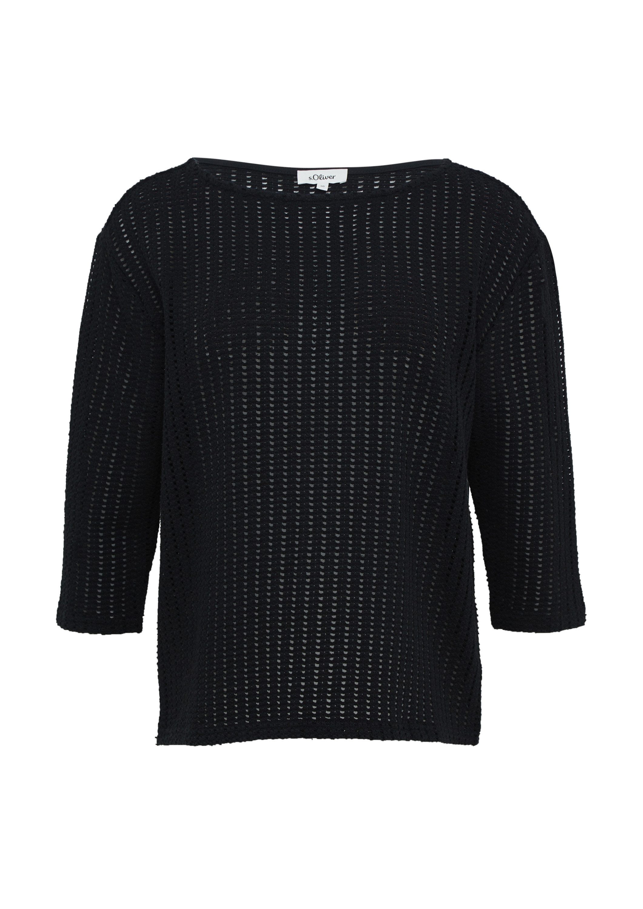 s.Oliver 3/4-Arm-Shirt T-Shirt Luftiges T-Shirt im günstig online kaufen