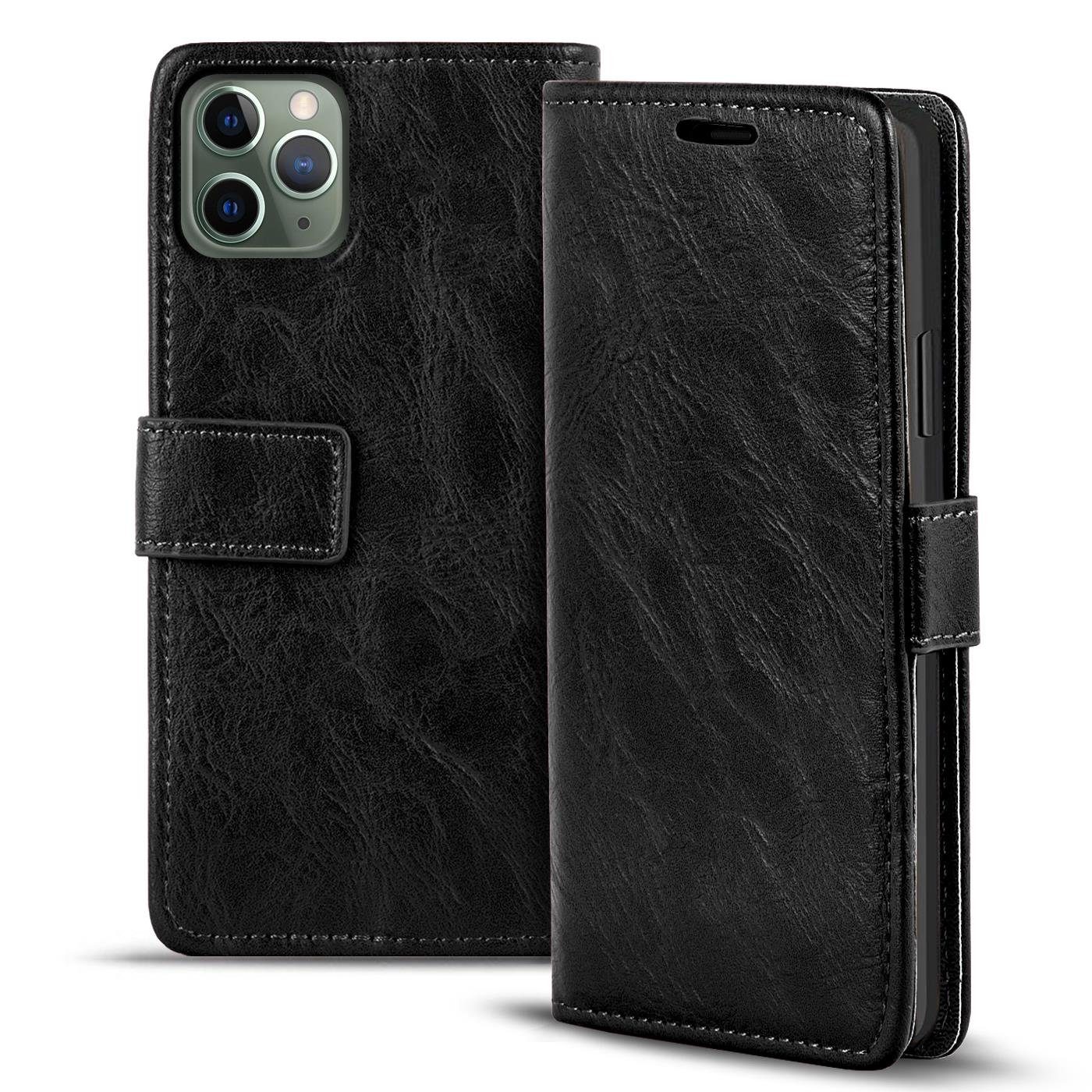 CoolGadget Handyhülle Retro Klapphülle für Apple iPhone 11 Pro Max 6,5 Zoll, Schutzhülle Wallet Case Kartenfach Hülle für Apple iPhone 11 Pro Max