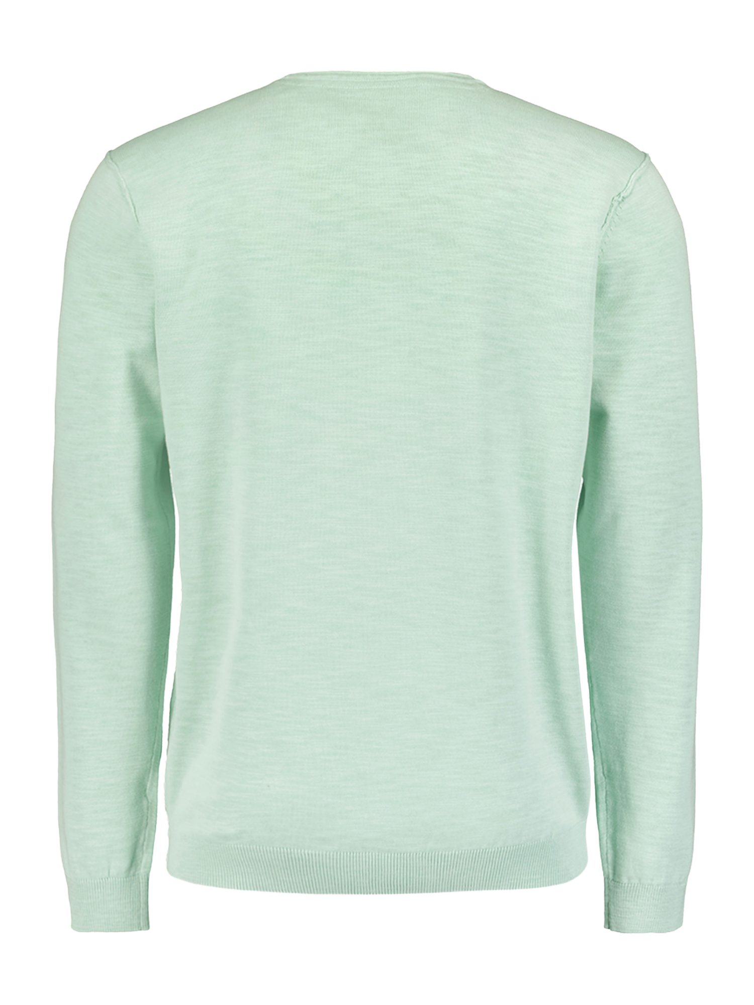 NO EXCESS Strickpullover grün,Casual,Baumwolle,Meliert,Rundhals,Lang,Regular Fit
