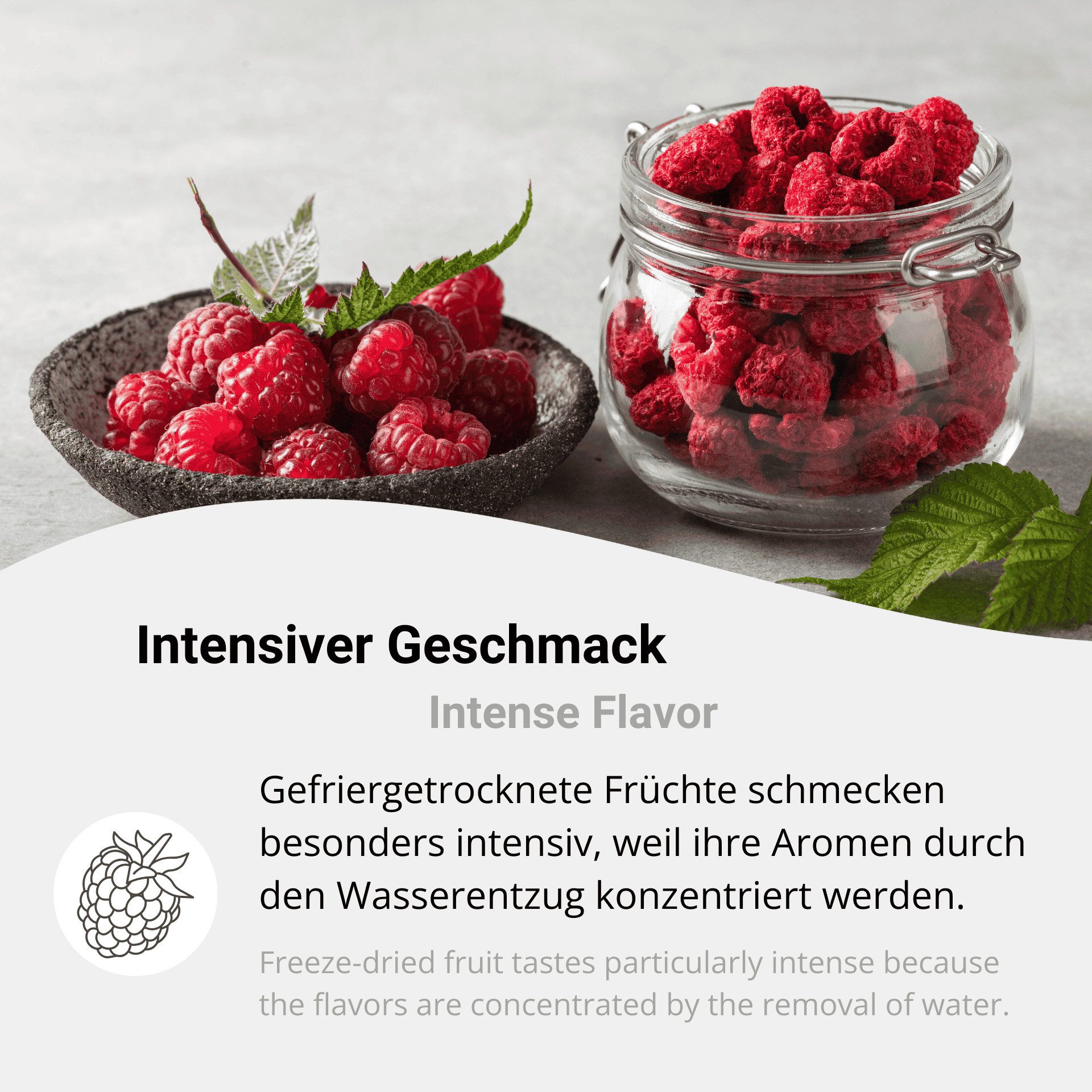 DistrEbution Trockenfrüchte Himbeeren Gefriergetrocknete Stücke, Ohne Zuckerzusatz, 100 g, Ohne Zuckerzusatz, künstliche Aromen oder Konservierungsstoffe