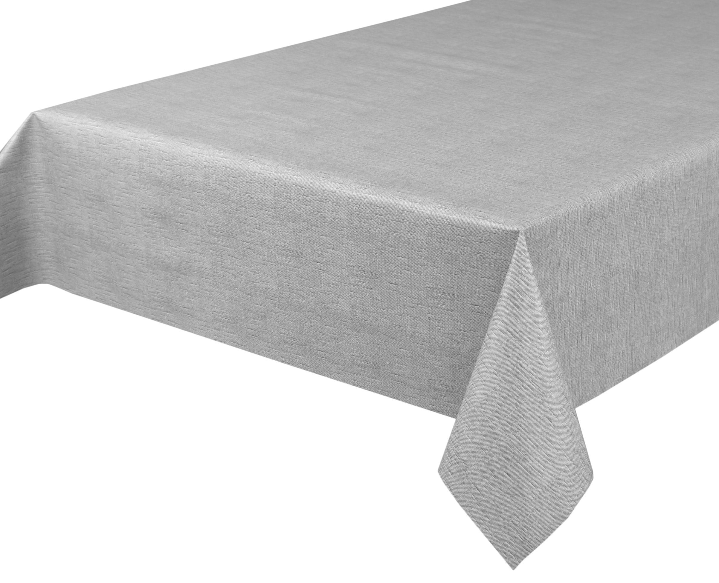 Beautex Tischdecke Wachstuchtischdecke, Leinen grau, abwischbar Wachstuch Garten (1-tlg), Wasserundurchlässiger Tischschutz mit versiegelter Oberfläche