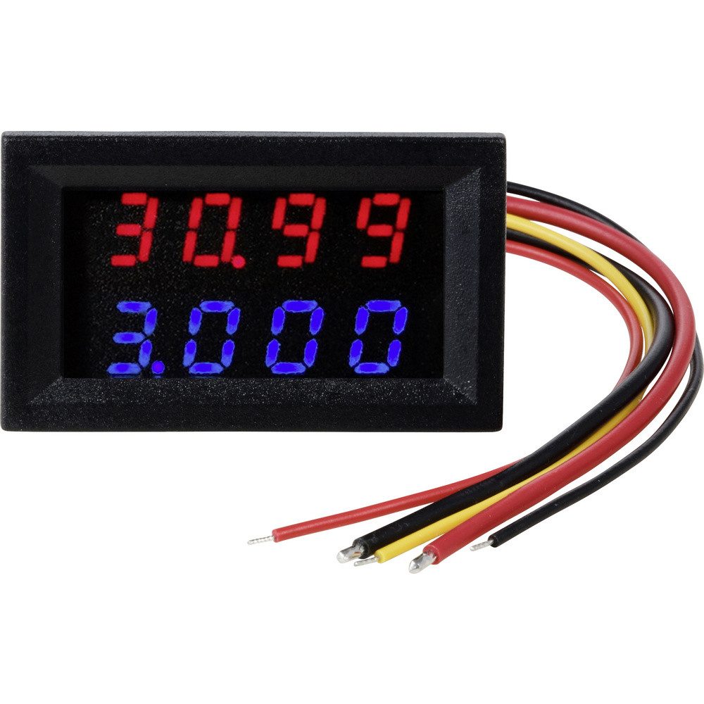 TRU COMPONENTS Anzeigegerät TRU COMPONENTS TC-AMVL4D-RED/BLUE Digitales Einbaumessgerät, TC-AMVL4D-RED/BLUE