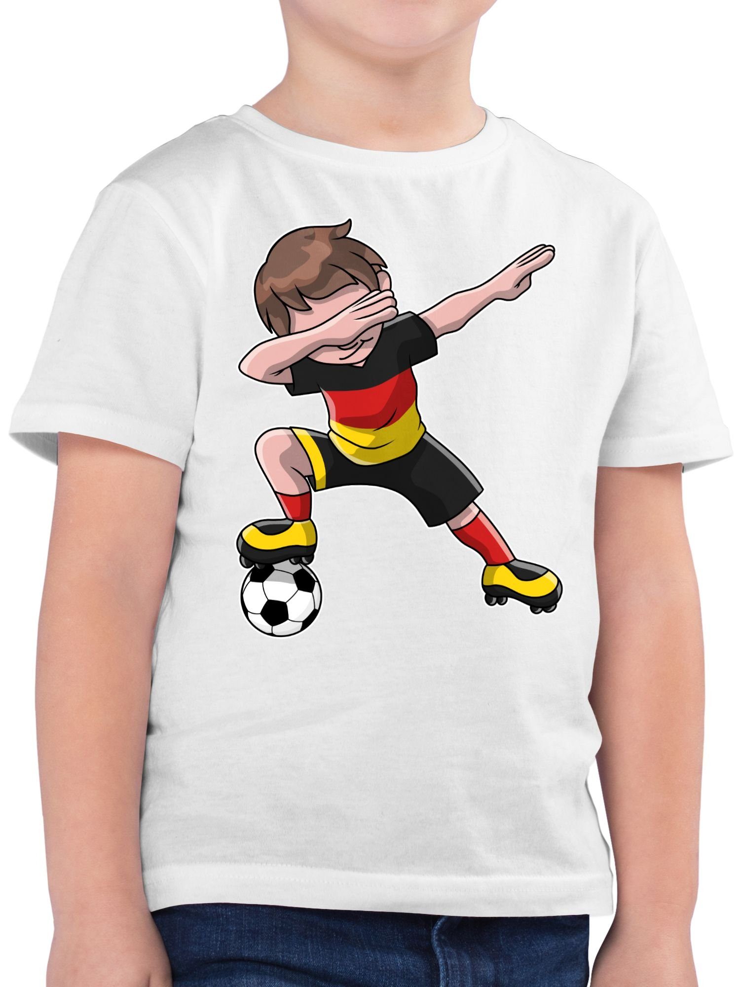 Shirtracer TShirt Dabbing Fußballspieler Junge Fussball EM 2024 Kinder