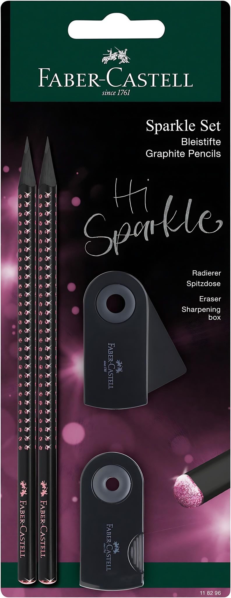 Faber-Castell Bleistift Faber Castell Bleistiftset Sparkle 2 Bleist B Rad+Sp rose