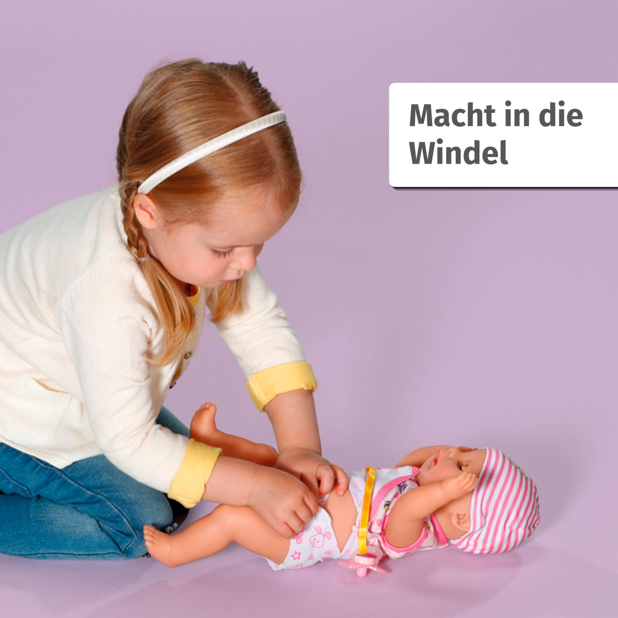 Baby Born Babypuppe Little Baby Girl, Lena, 36 cm, mit 7 Funktionen